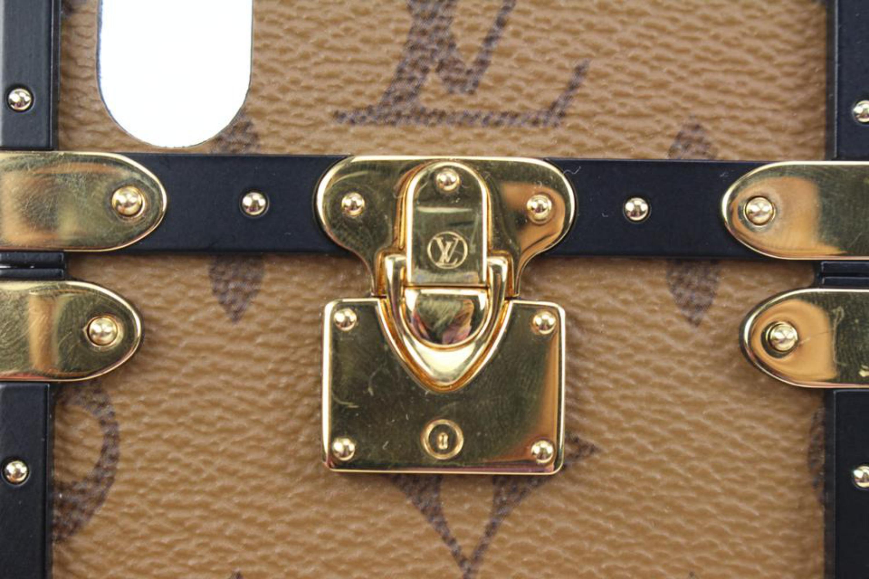 Louis Vuitton Monogram Reverse Eye Trunk iPhone X or XS Phone Case Strap 54lk322 For Sale 3