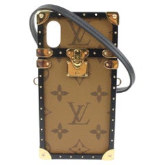 Louis Vuitton Monogram Reverse Eye Trunk iPhone X or XS Phone Case Strap 54lk322