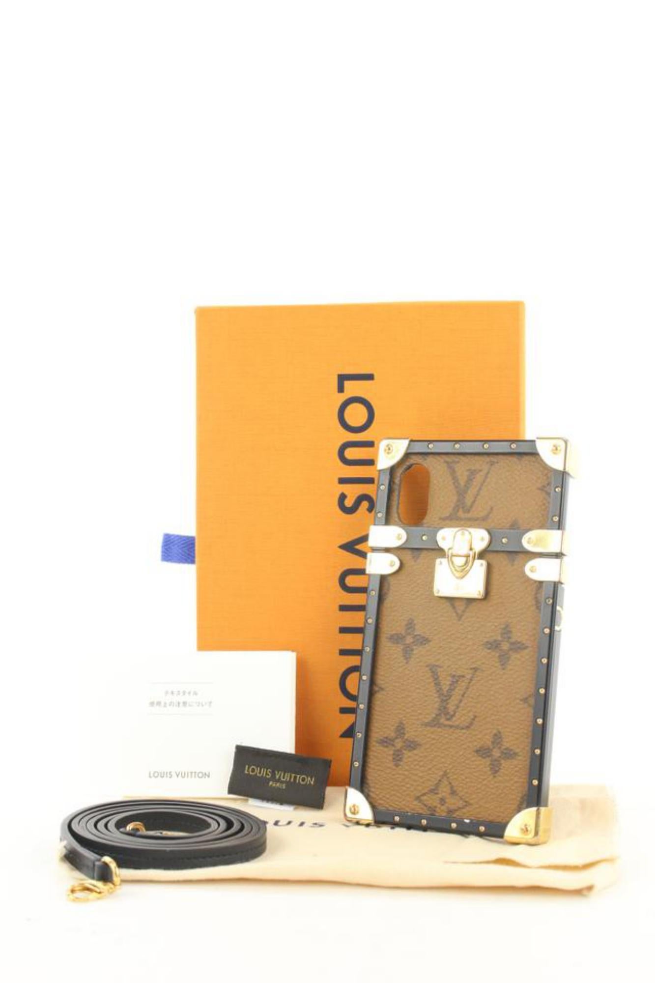 Louis Vuitton Monogram Reverse Eye Trunk iPhone X Xs Crossbody Phone Case 3V415La
Date Code/Serial Number: BC4197
Made In: Italy
Measurements: Length:  3