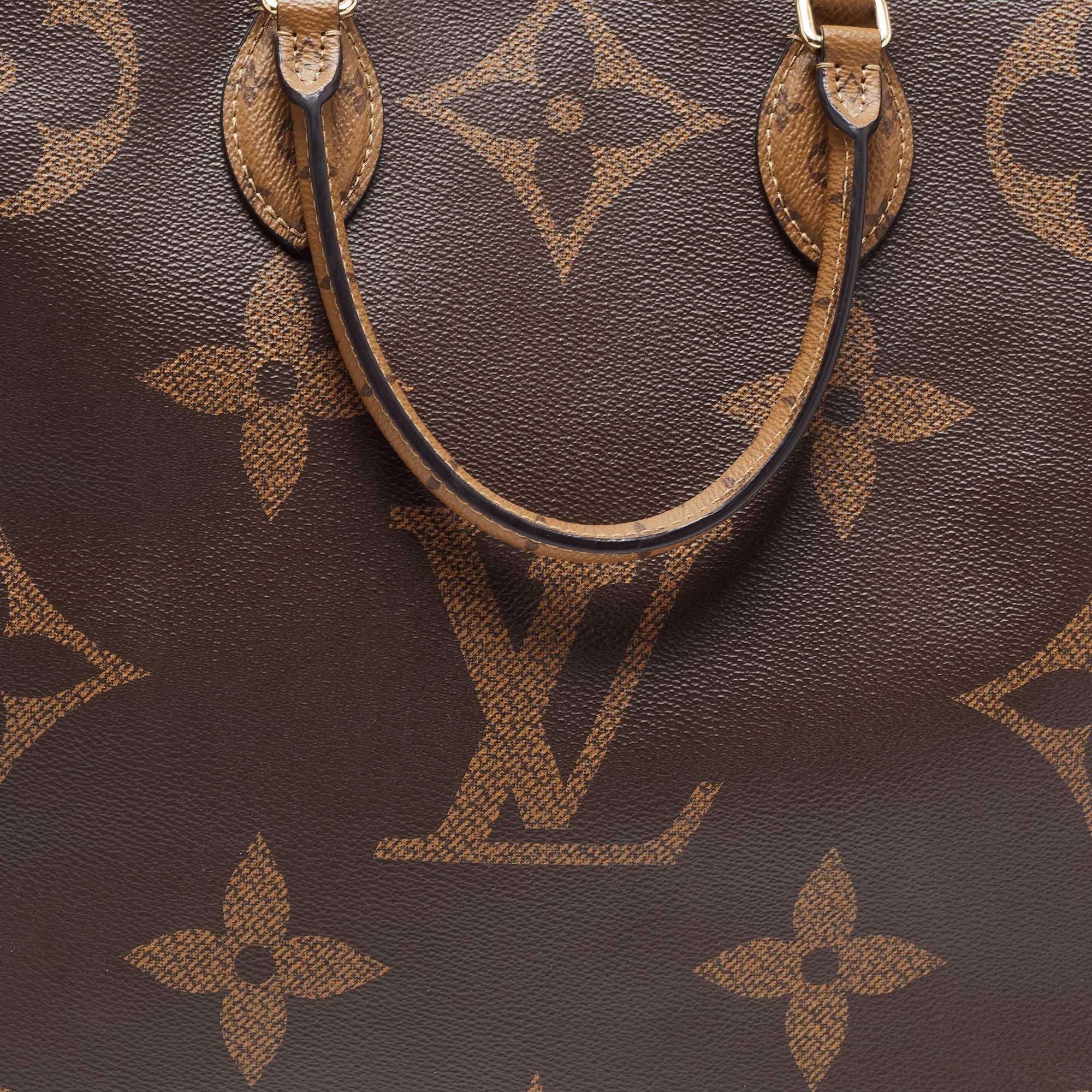 Louis Vuitton Monogram Reverse Giant Canvas OnTheGo GM Bag For Sale 8