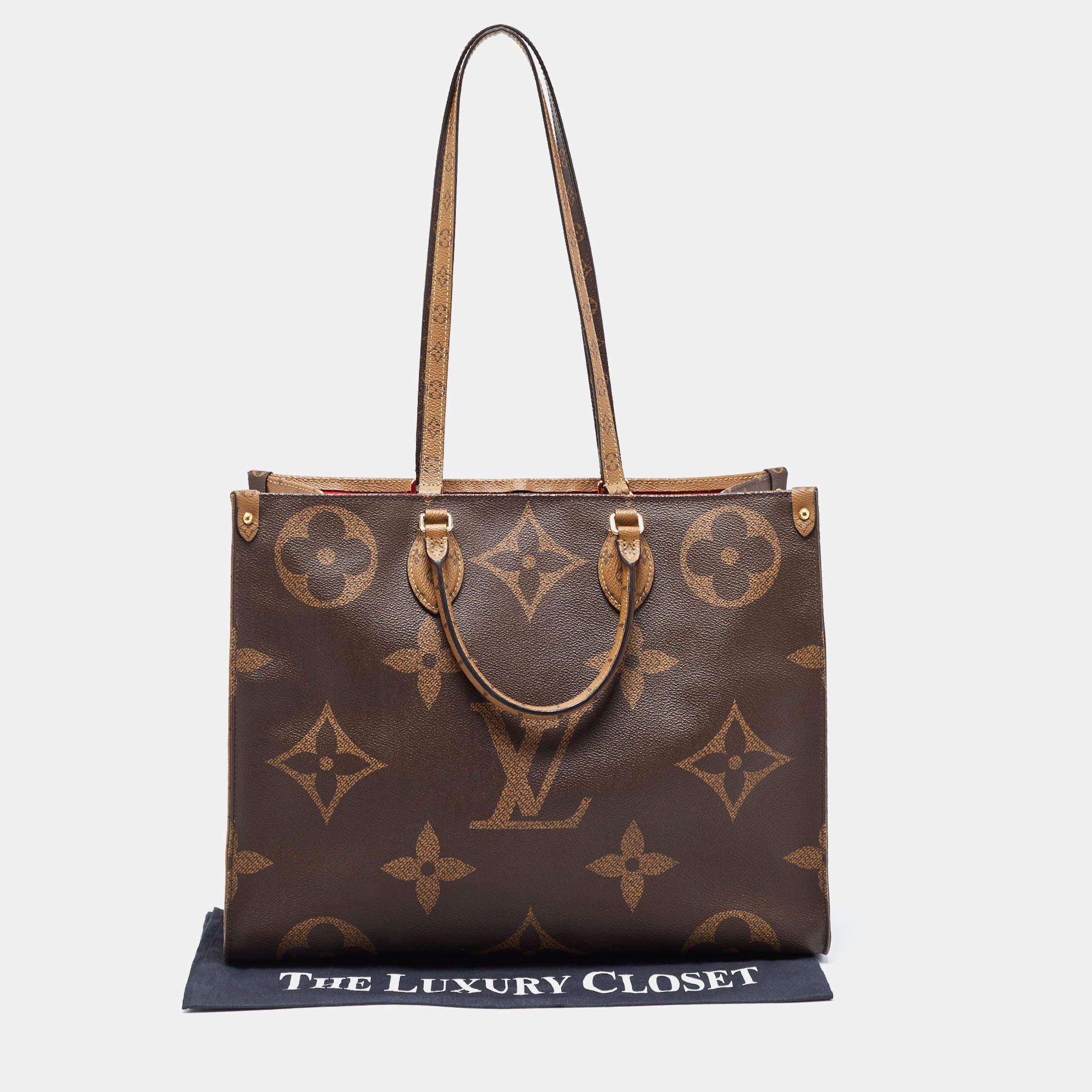 Louis Vuitton Monogram Reverse Giant Canvas OnTheGo GM Bag For Sale 9