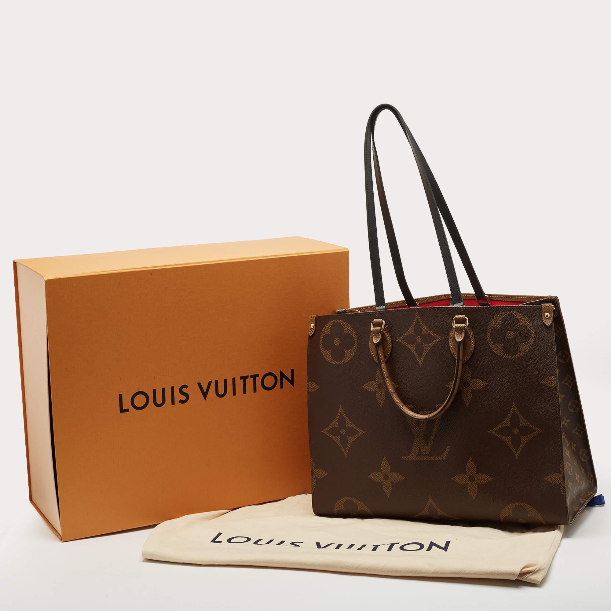 Women's Louis Vuitton Monogram Reverse Giant Canvas OnTheGo GM Bag