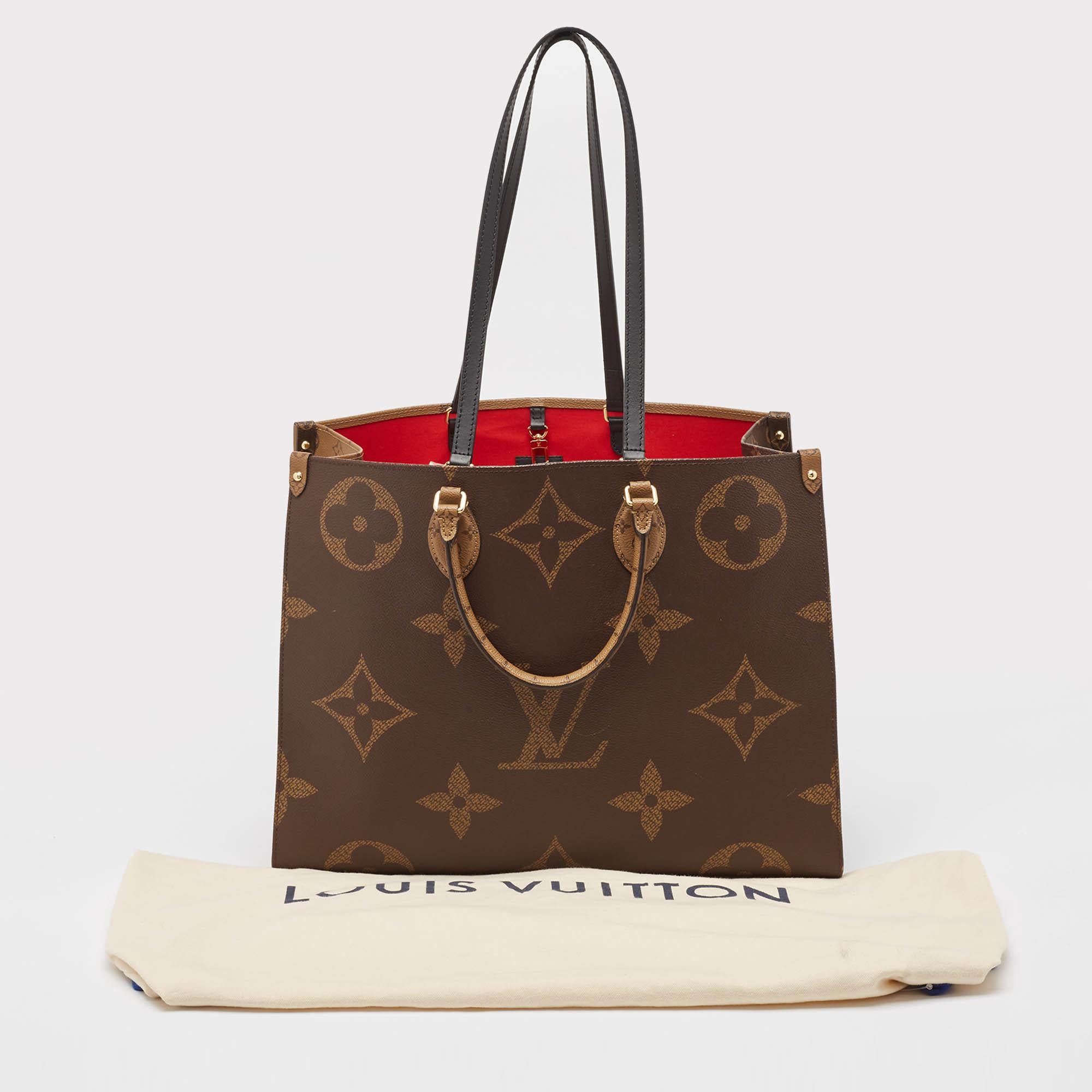 Louis Vuitton Monogram Reverse Giant Canvas OnTheGo GM Bag For Sale 3