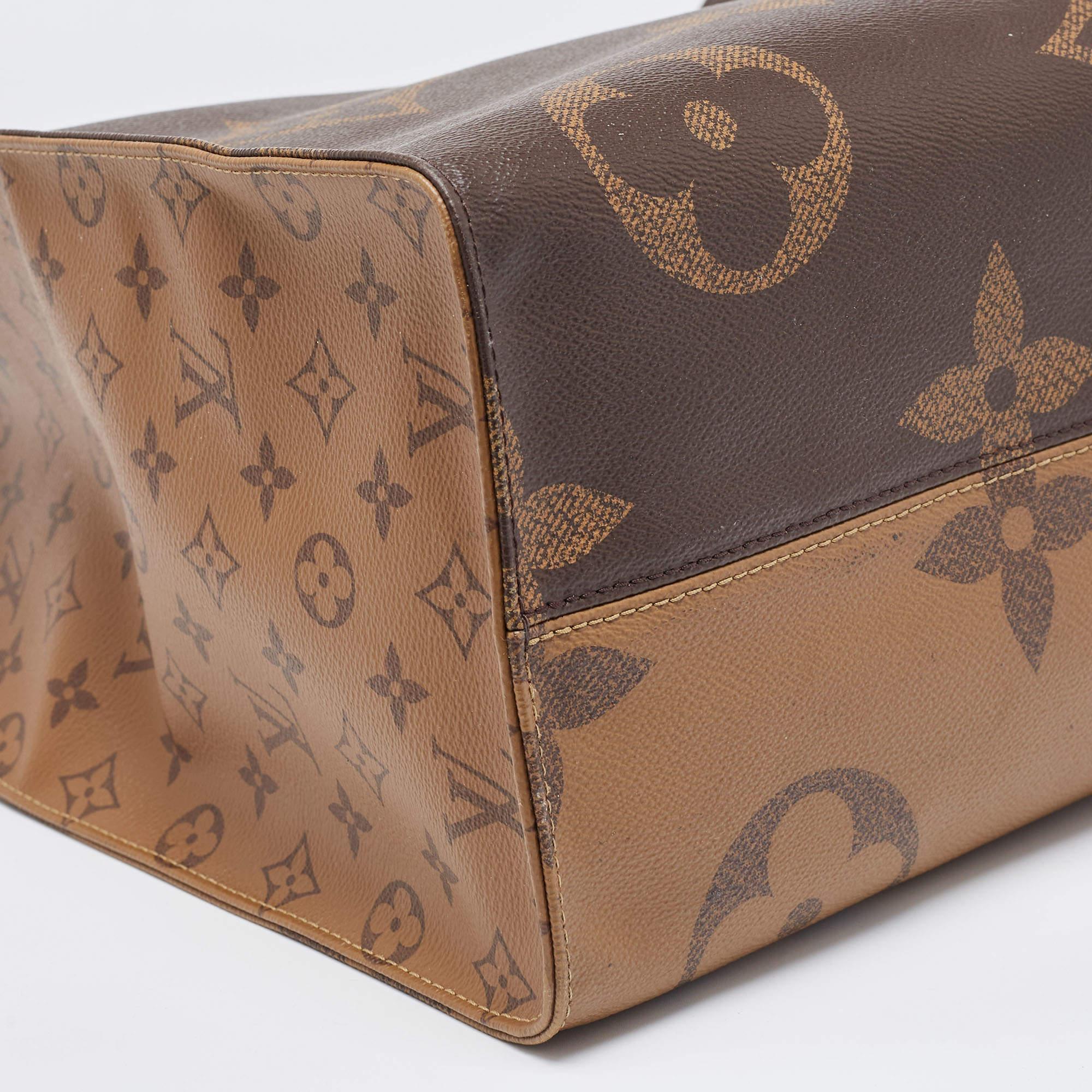 Louis Vuitton Monogram Reverse Giant Canvas OnTheGo GM Bag For Sale 4