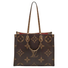 Louis Vuitton OnTheGo GM-Tasche mit Monogramm und umgekehrtem riesigem Segeltuch