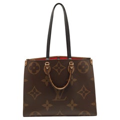 Louis Vuitton OnTheGo GM-Tasche mit Monogramm und umgekehrtem riesigem Segeltuch