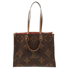 Louis Vuitton OnTheGo GM-Tasche mit Monogramm und umgekehrtem riesigem Segeltuch