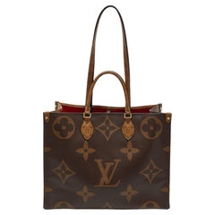Louis Vuitton OnTheGo GM-Tasche mit Monogramm und umgekehrtem riesigem Segeltuch