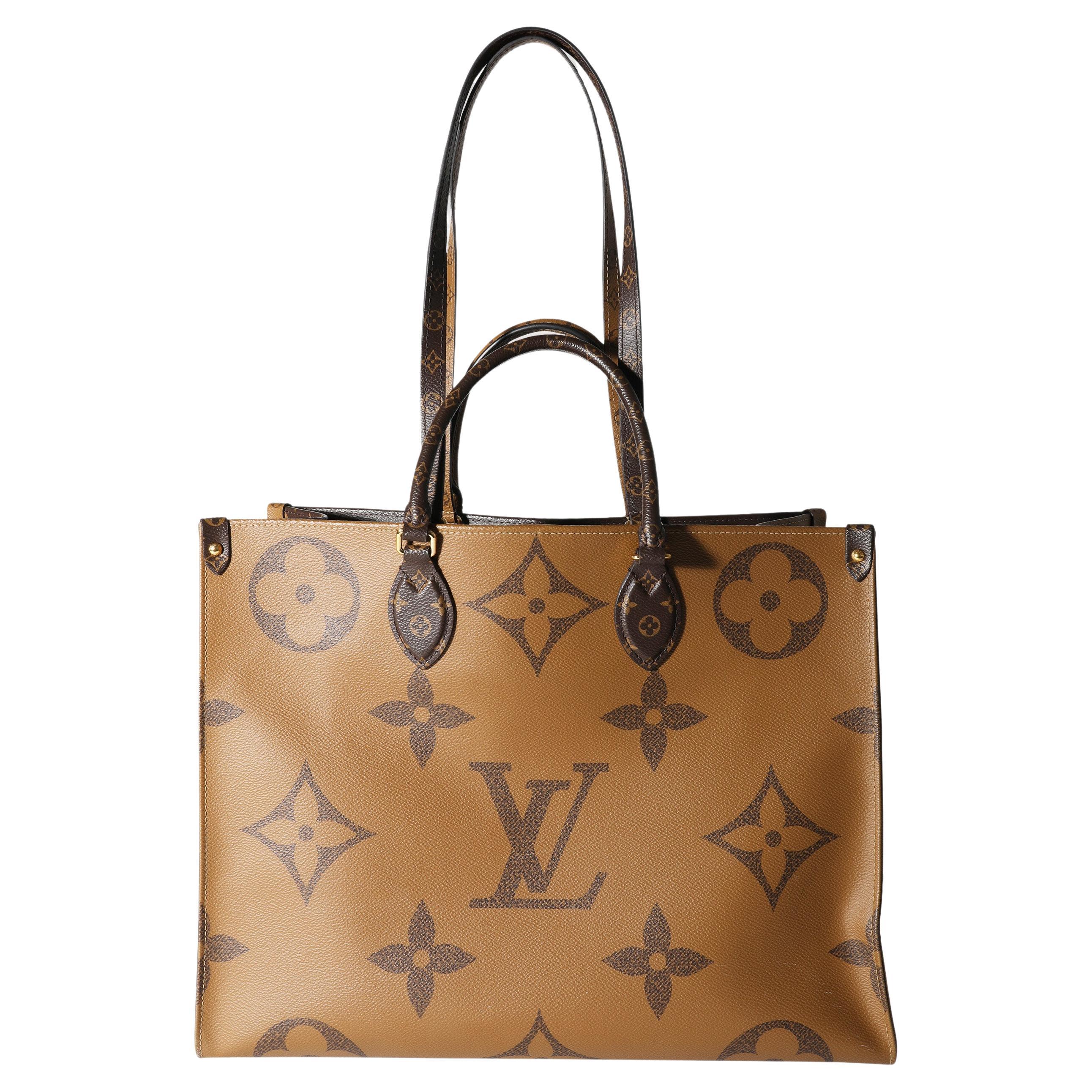 LOUIS VUITTON Onthego GM Reverse Monogram Giant Canvas Shoulder Bag Br