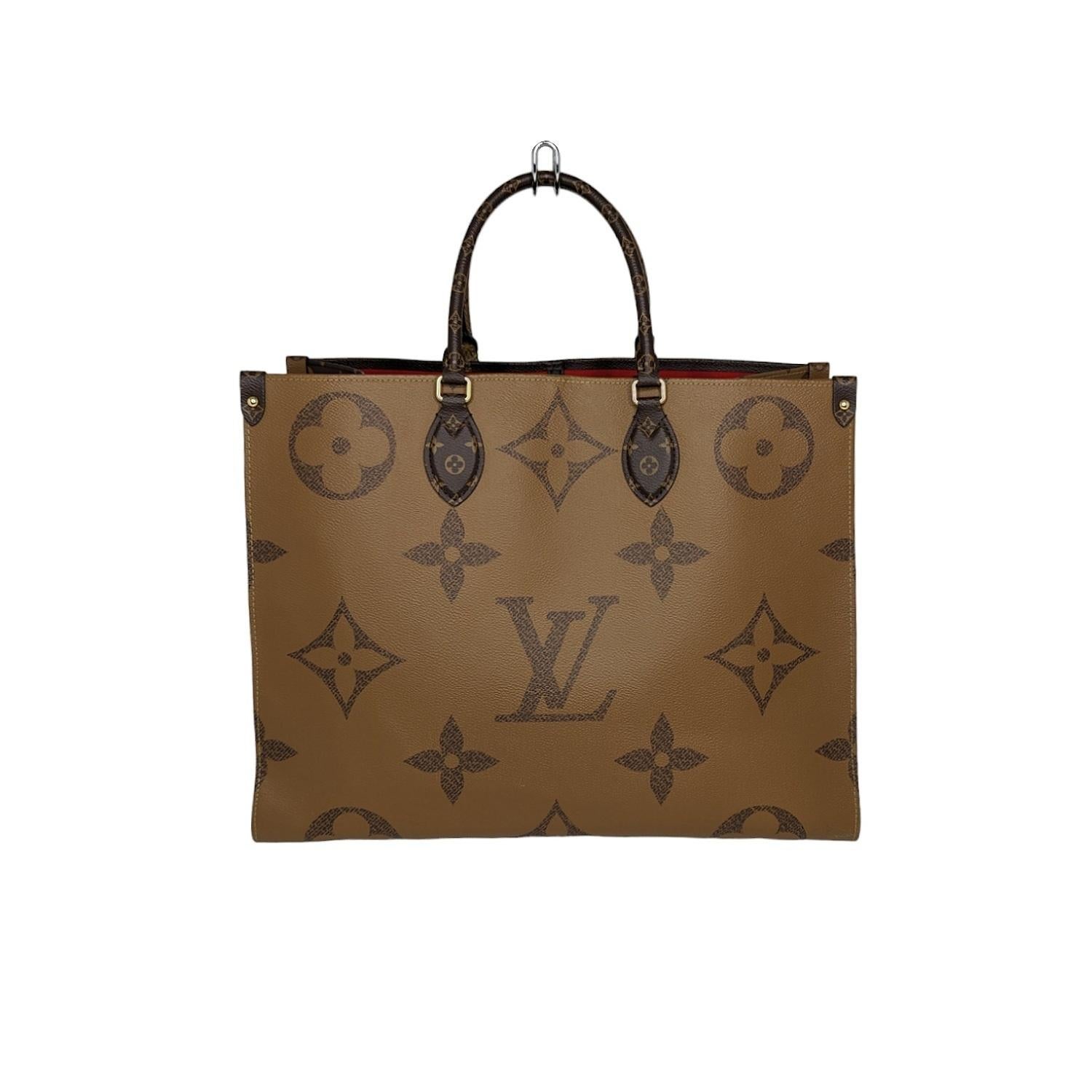 Louis Vuitton Monogram Reverse Giant Onthego GM Tote In Excellent Condition In Scottsdale, AZ