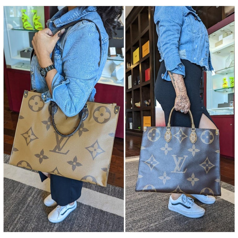 Louis Vuitton Monogram Reverse Giant Onthego GM Tote For Sale at 1stDibs