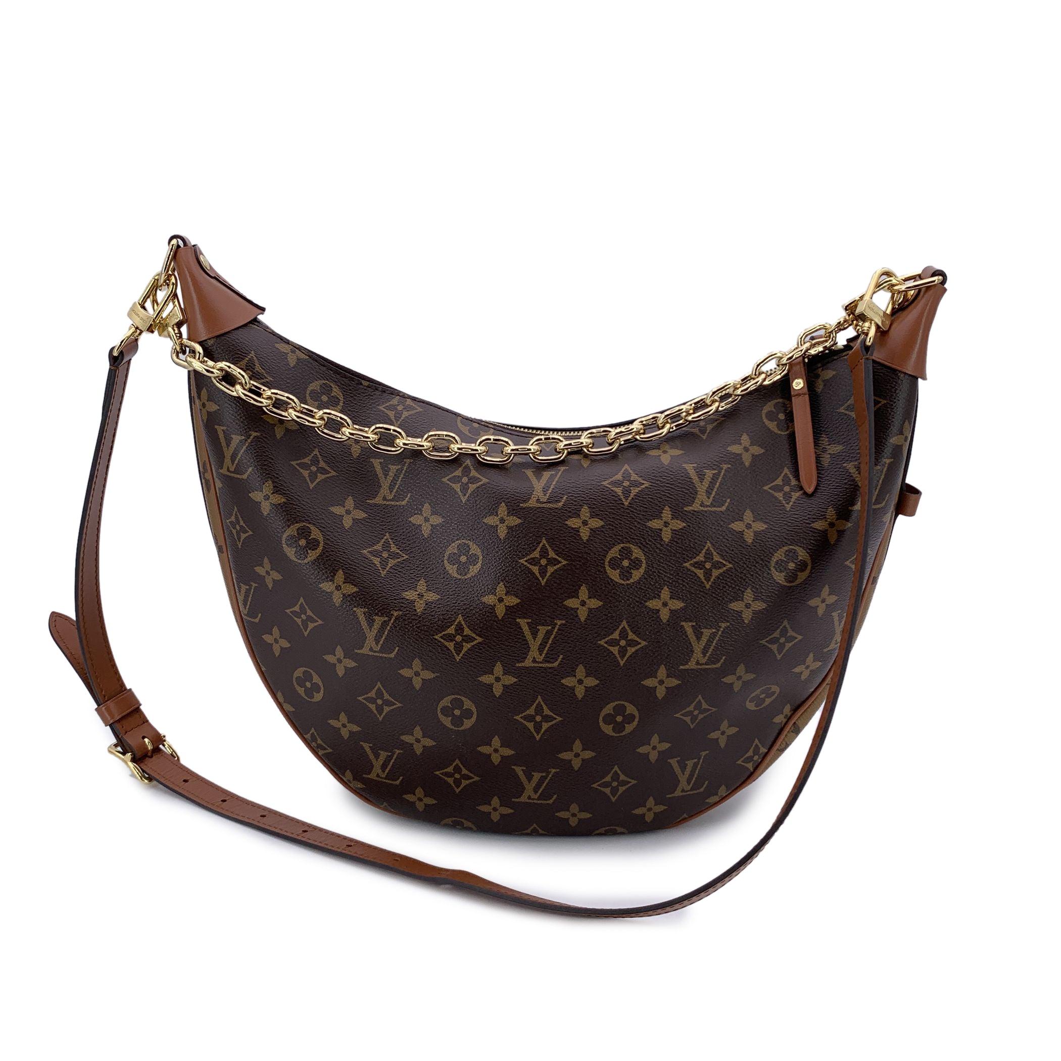 Louis Vuitton Monogram Reverse Hobo Shoulder Bag with Pouch In Excellent Condition In Rome, Rome