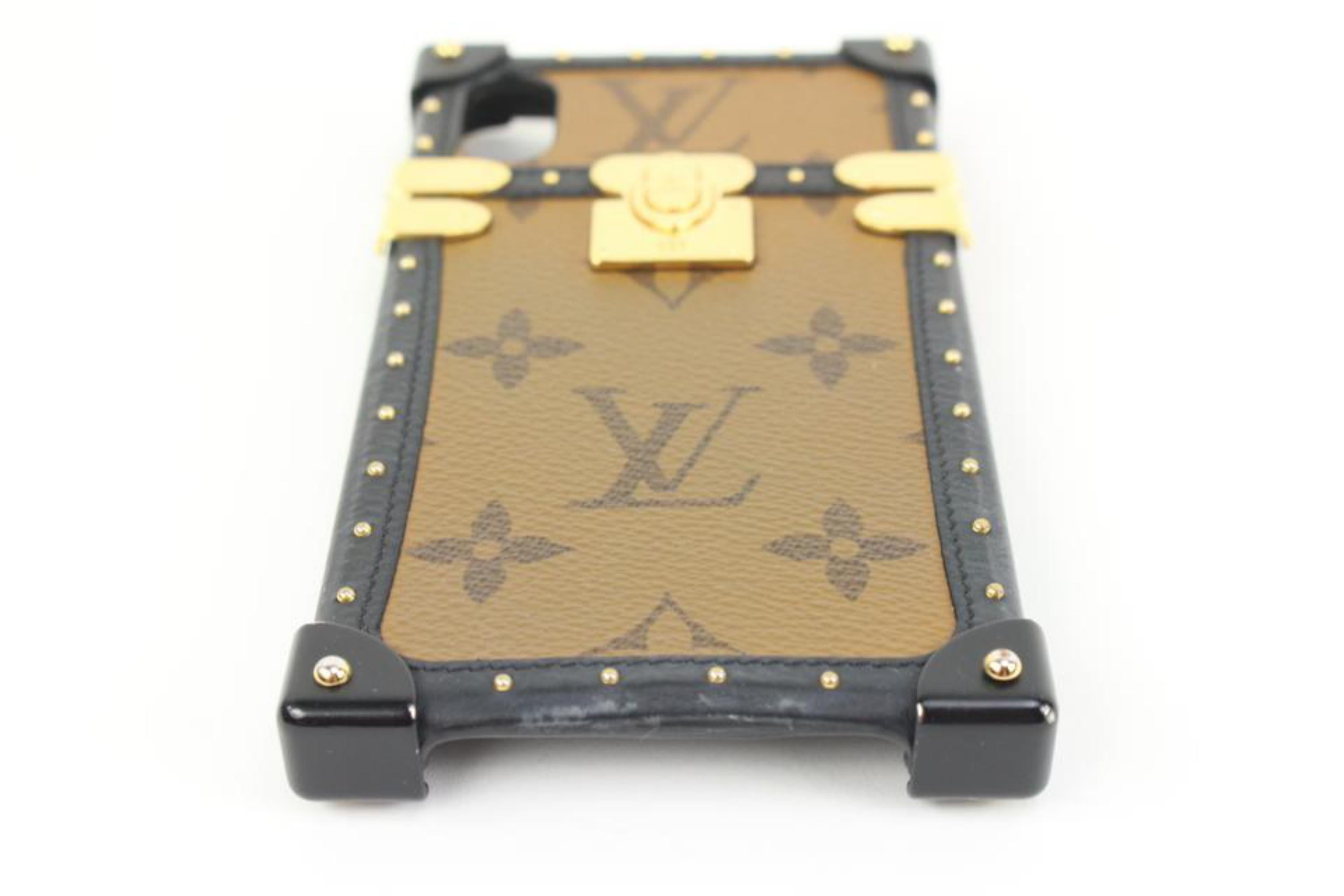 Louis Vuitton Monogram Reverse iPhone X or XS Eye Trunk Case Mobile Phone 30lk32 For Sale 2