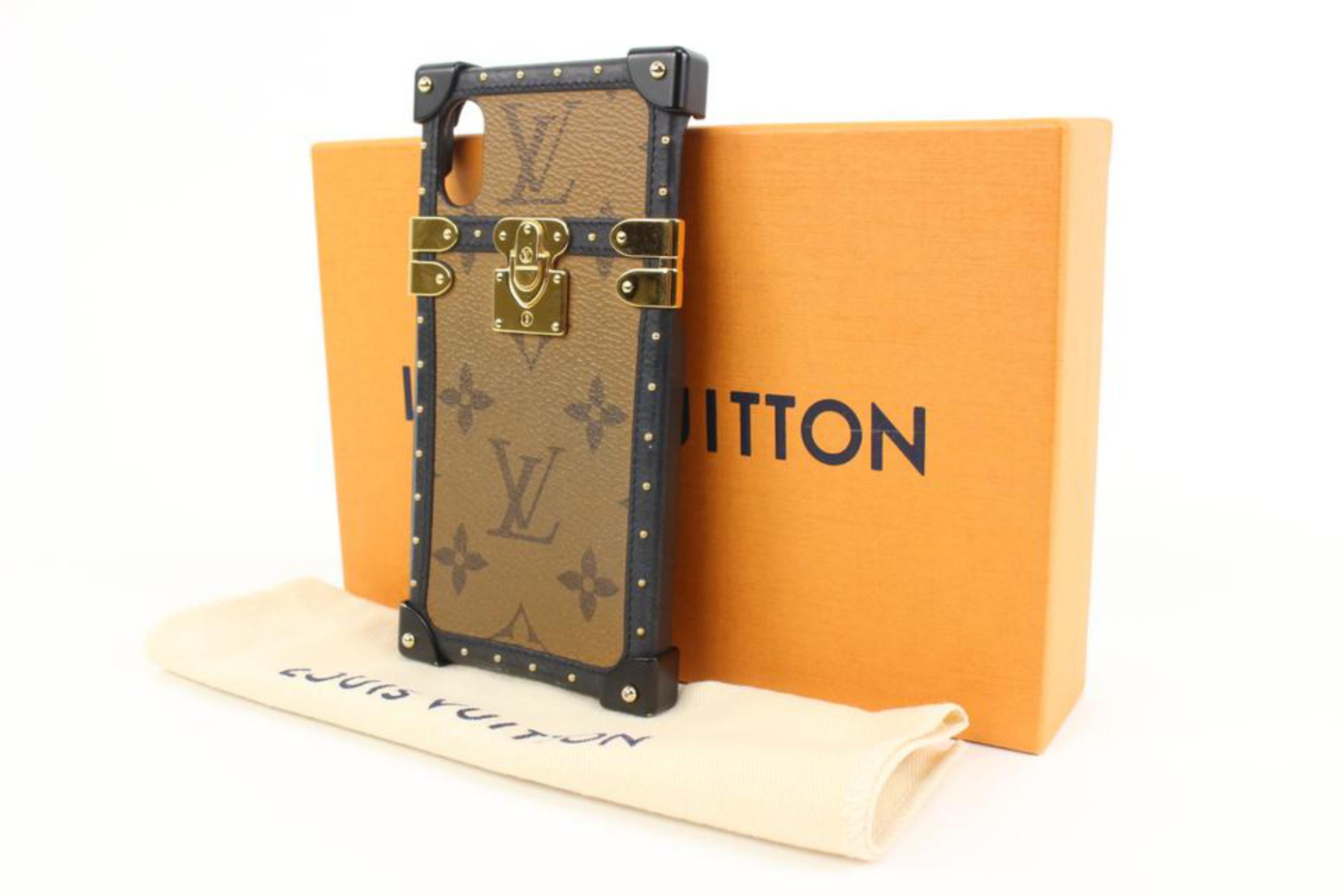 Louis Vuitton Monogram Reverse iPhone X or XS Eye Trunk Case Mobile Phone 30lk32 For Sale 4
