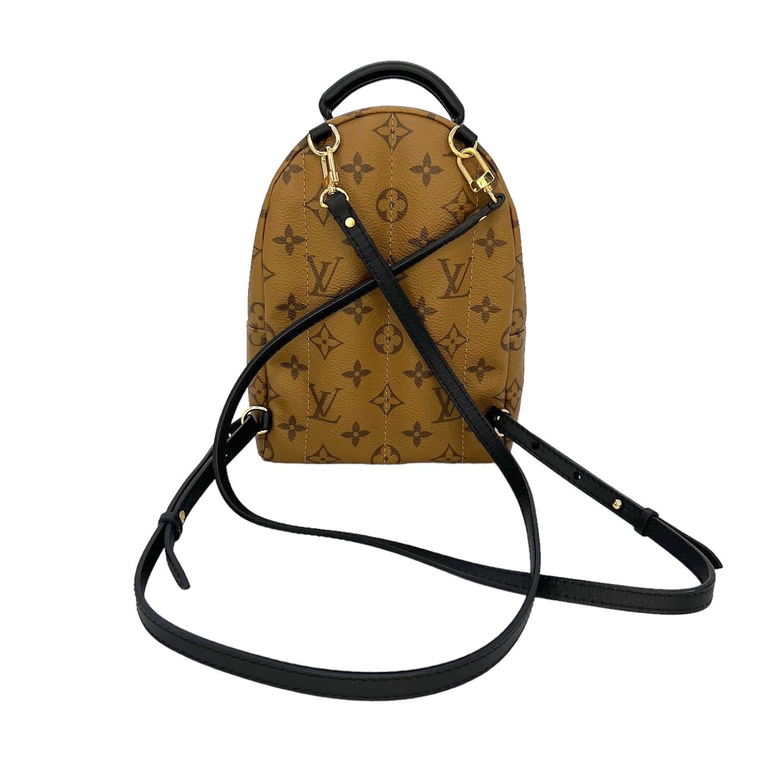 Louis Vuitton Monogram Reverse Mini Palm Springs Backpack In Excellent Condition In Scottsdale, AZ