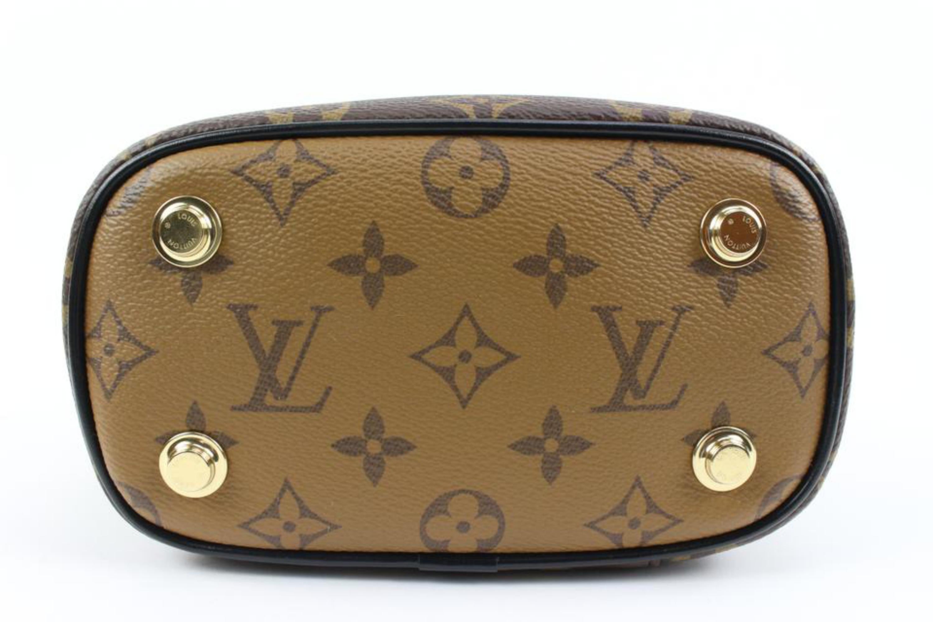 Gray Louis Vuitton Monogram Reverse Vanity PM Crossbody Train Case  Bag 39lv217s For Sale