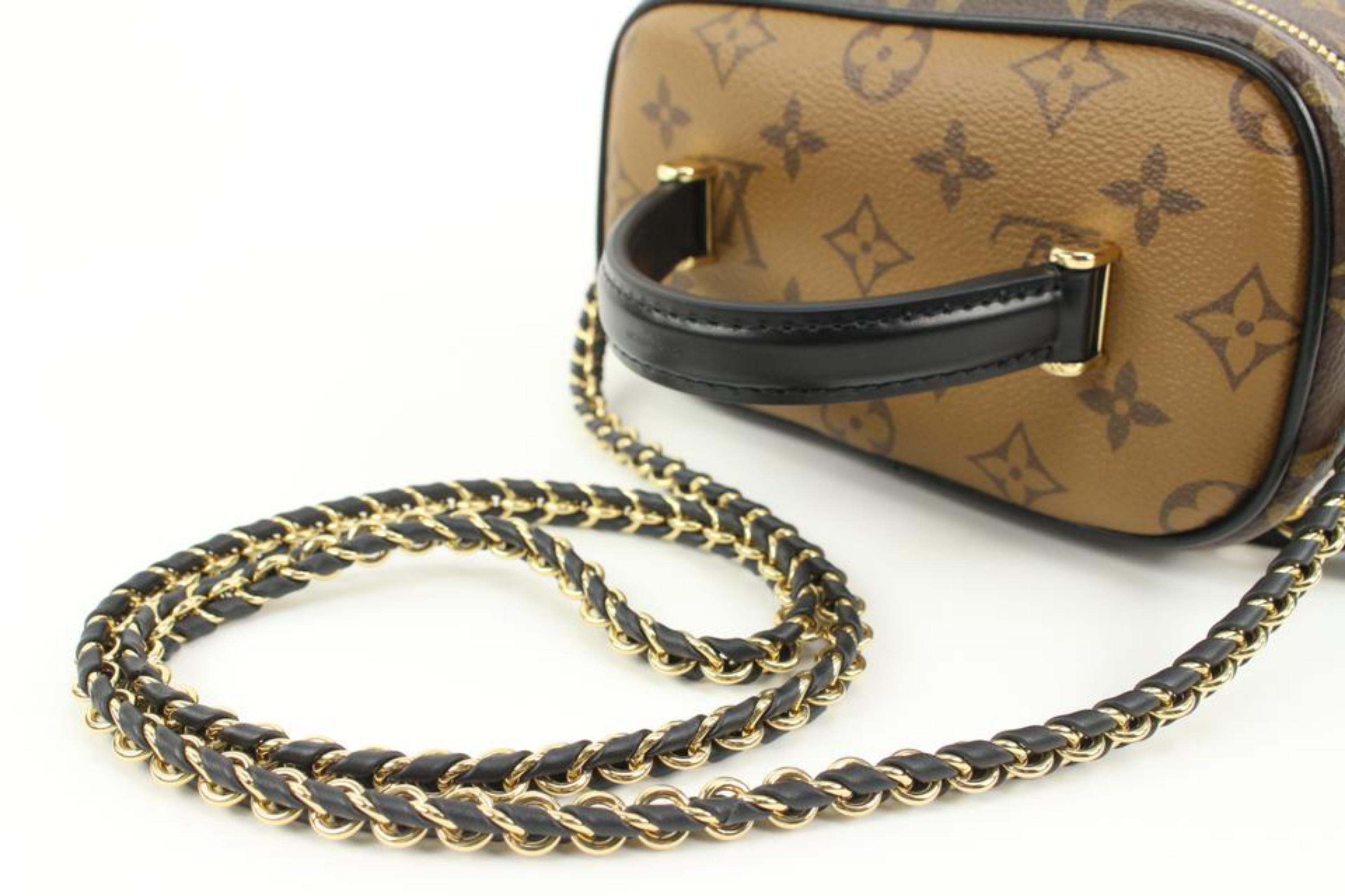 Women's Louis Vuitton Monogram Reverse Vanity PM Crossbody Train Case  Bag 39lv217s For Sale