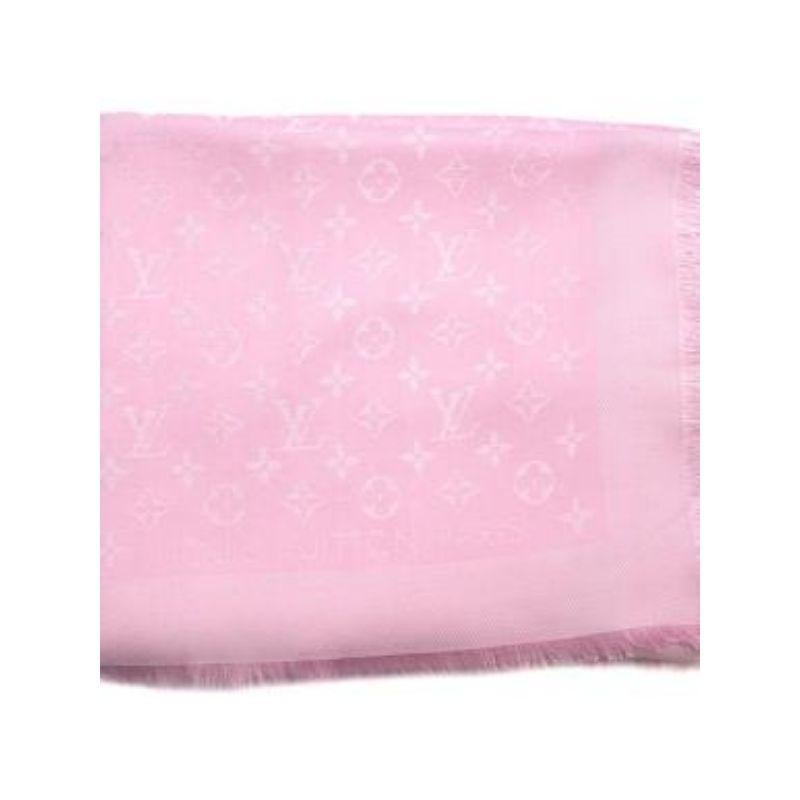 Women's Louis Vuitton Monogram Rose Ballerine Silk & Wool Scarf
