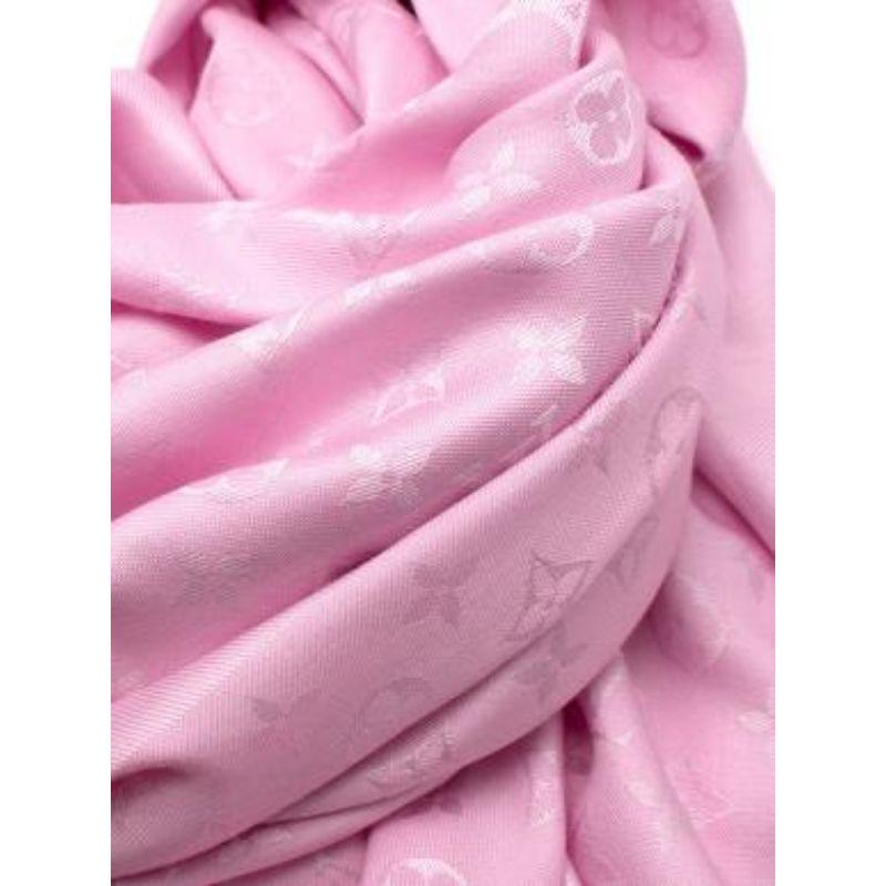 Louis Vuitton Monogram Rose Ballerine Silk & Wool Scarf 1