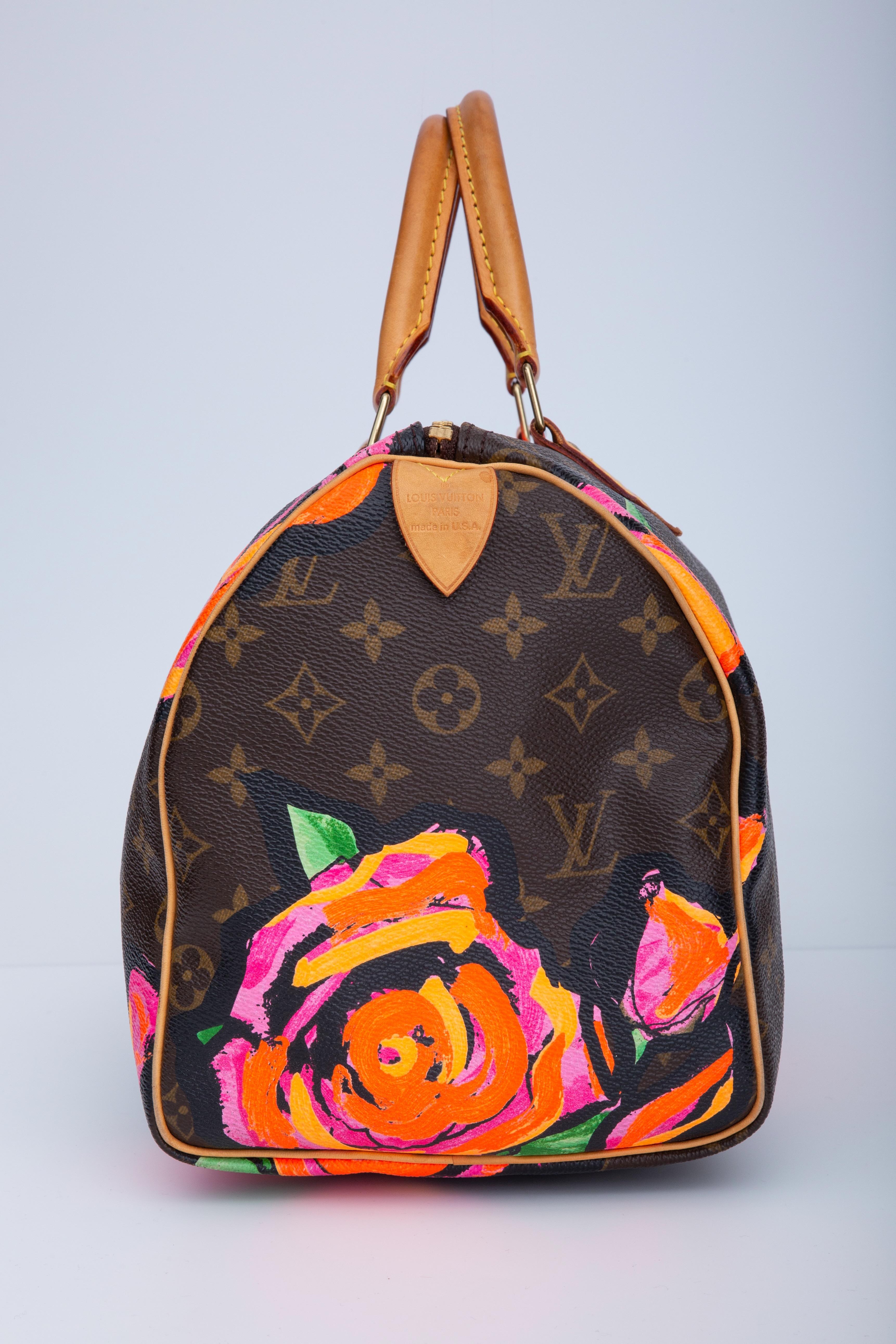 Louis Vuitton Monogram Roses Speedy 30 Handbag (2008) In Good Condition For Sale In Montreal, Quebec