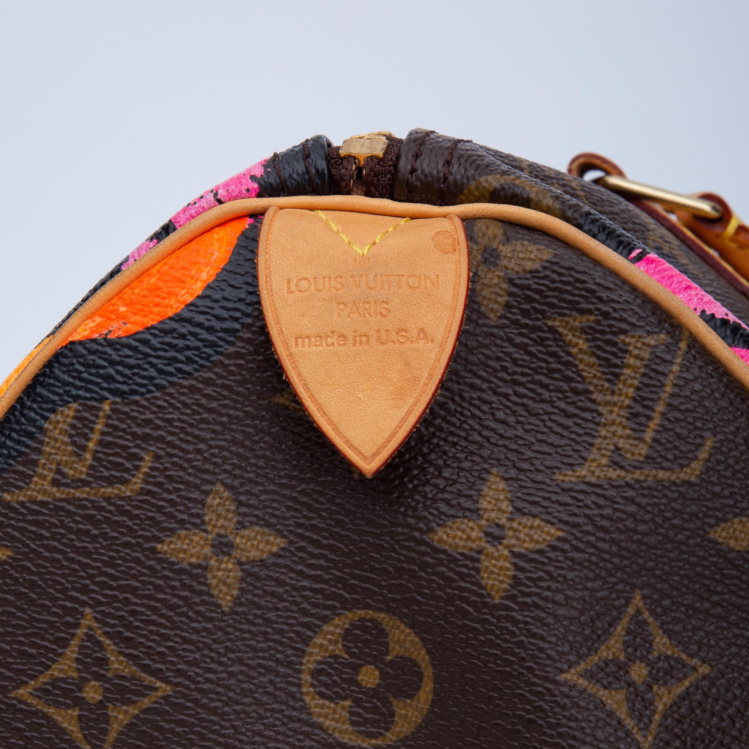 Louis Vuitton Monogram Roses Speedy 30 Handbag (2008) For Sale 2