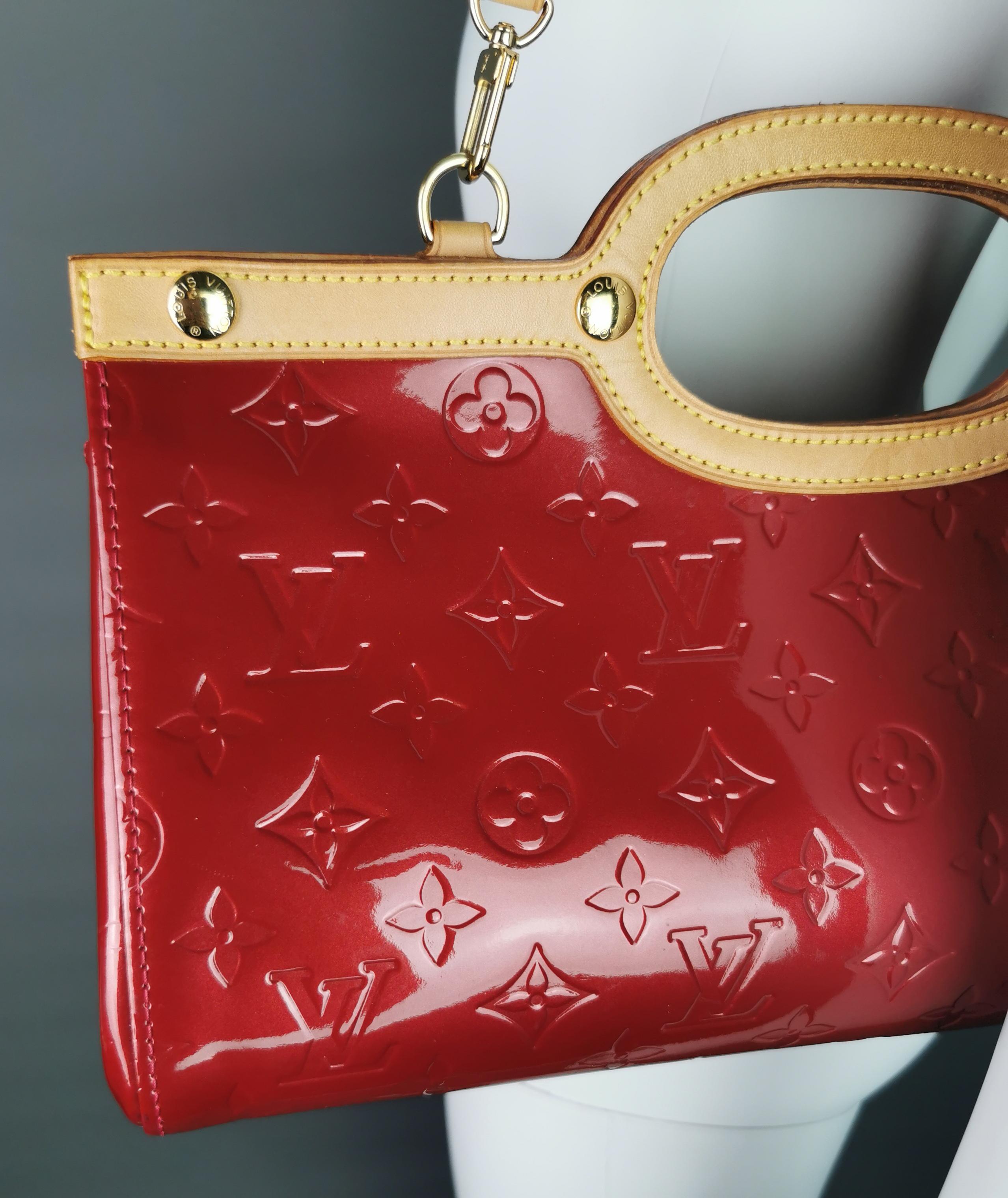 Louis Vuitton monogram Roxbury Drive handbag, Pomme D'amour, Red Vernis leather 9