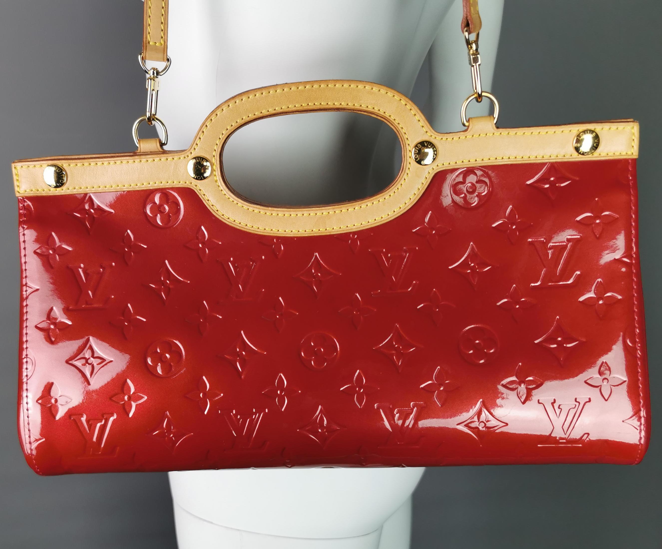 Louis Vuitton monogram Roxbury Drive handbag, Pomme D'amour, Red Vernis leather 12