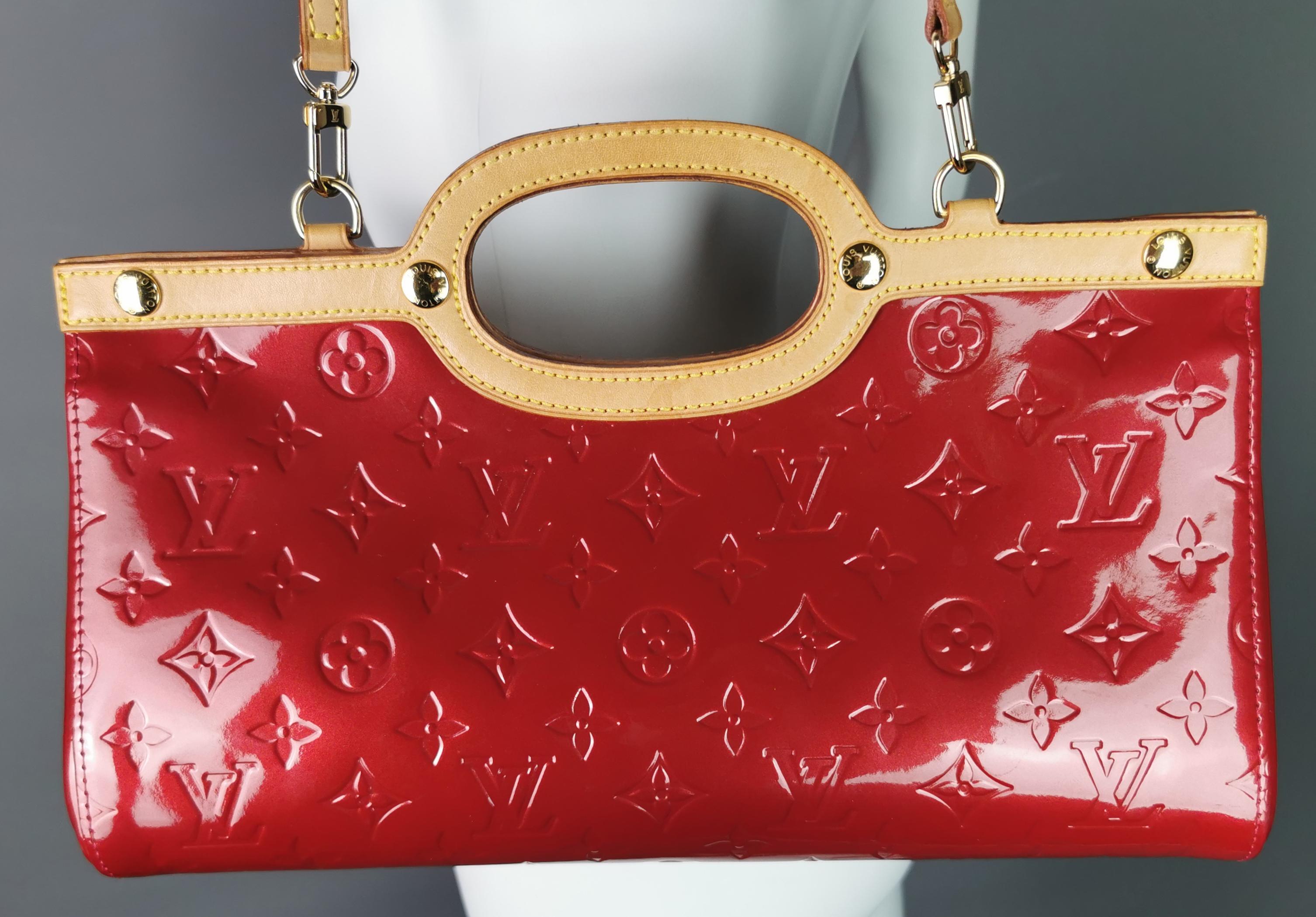 Louis Vuitton monogram Roxbury Drive handbag, Pomme D'amour, Red Vernis leather 14
