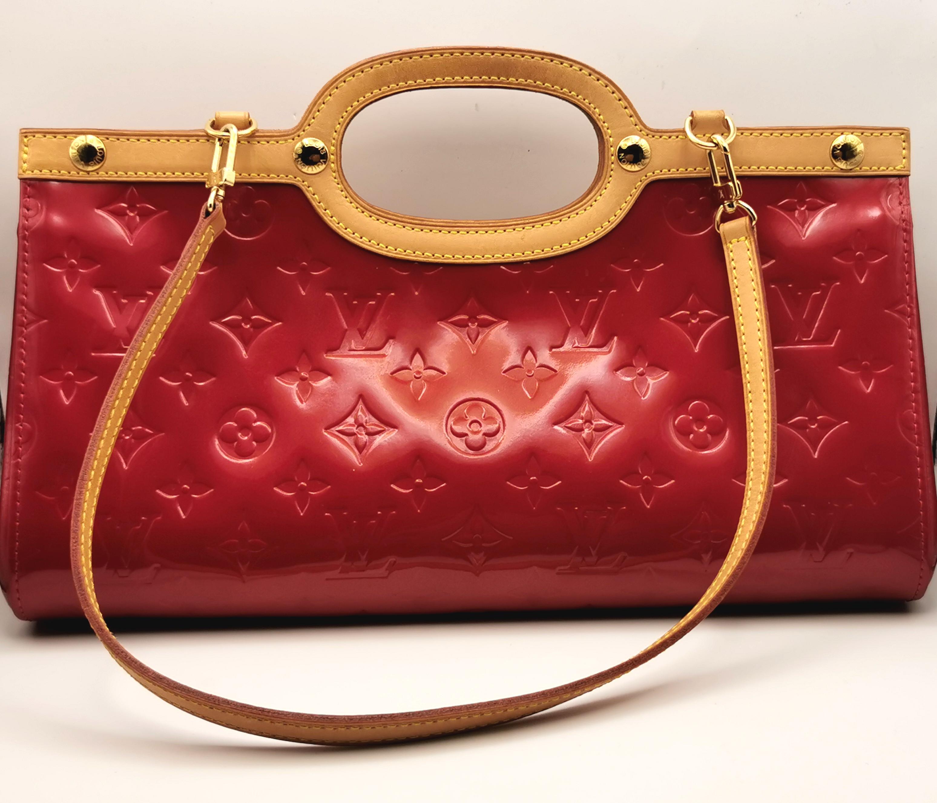 Women's Louis Vuitton monogram Roxbury Drive handbag, Pomme D'amour, Red Vernis leather
