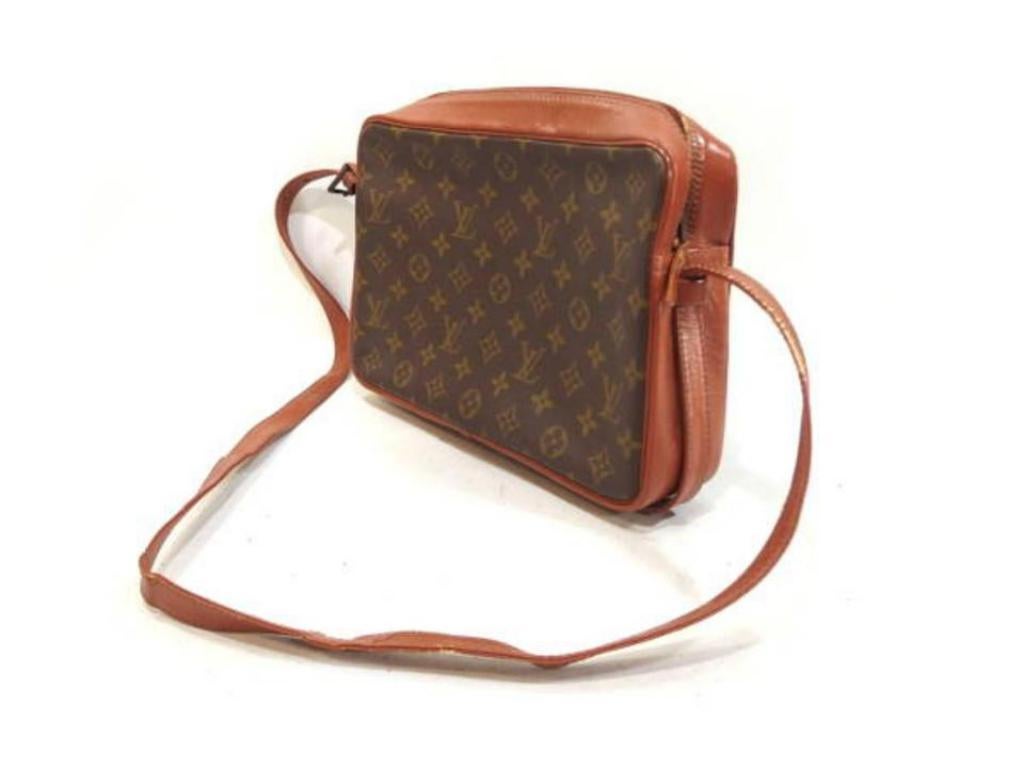 Women's Louis Vuitton Monogram Sac Bandouliere 223824 Brown Coated Canvas Shoulder Bag For Sale