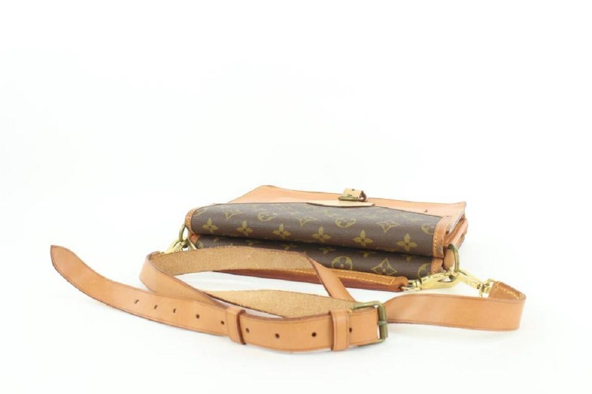 Brown Louis Vuitton Monogram Sac Biface Crossbody Flap Bag  862636 For Sale