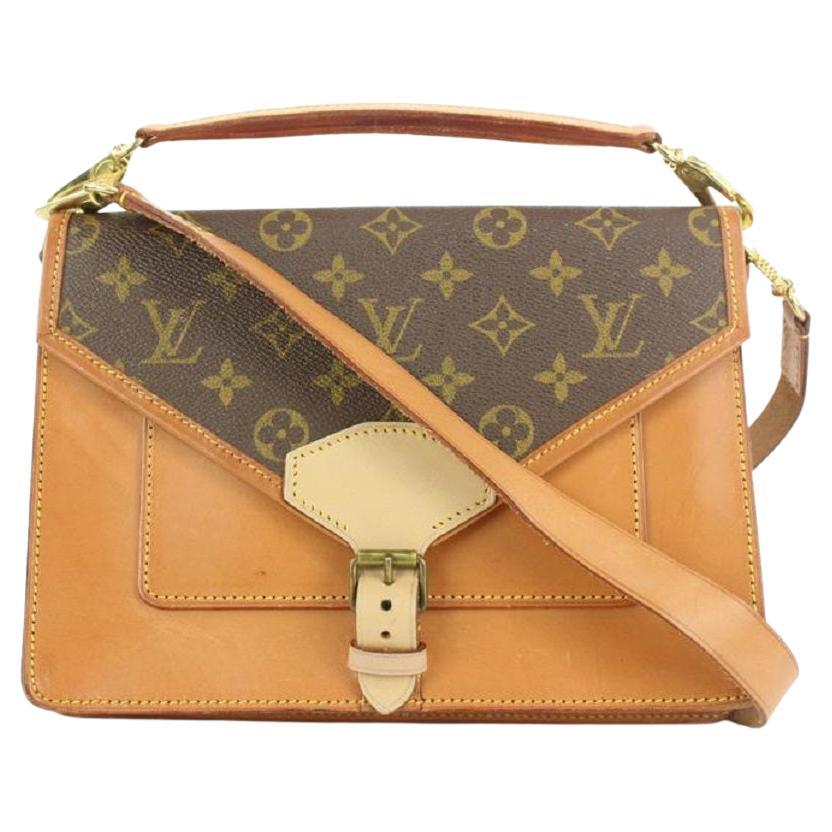 Louis Vuitton Monogram Canvas Leather Small Top Handle Satchel Carryall  Flap Bag For Sale at 1stDibs