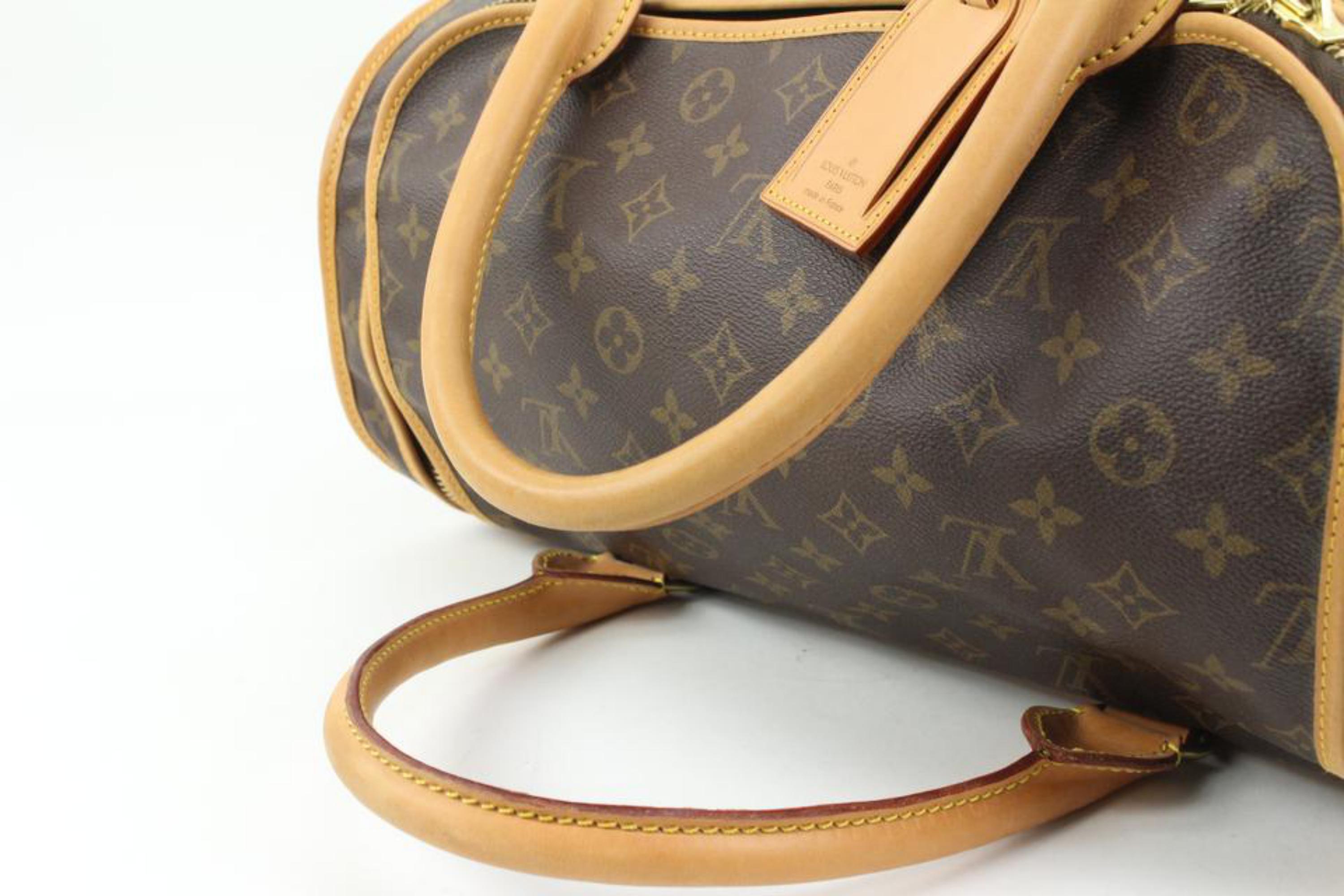 Women's or Men's Louis Vuitton Monogram Sac Chien 40 Pet Carrier Dog Bag 38lv223s For Sale