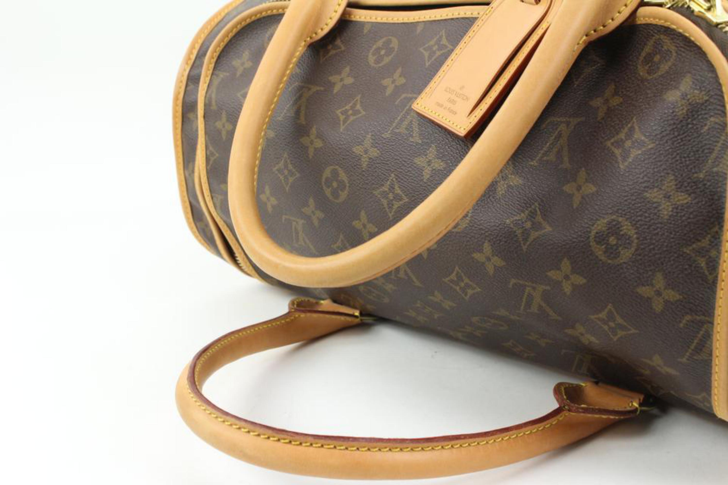 Women's or Men's Louis Vuitton Monogram Sac Chien 40 Pet Carrier Dog Bag 38lv223s