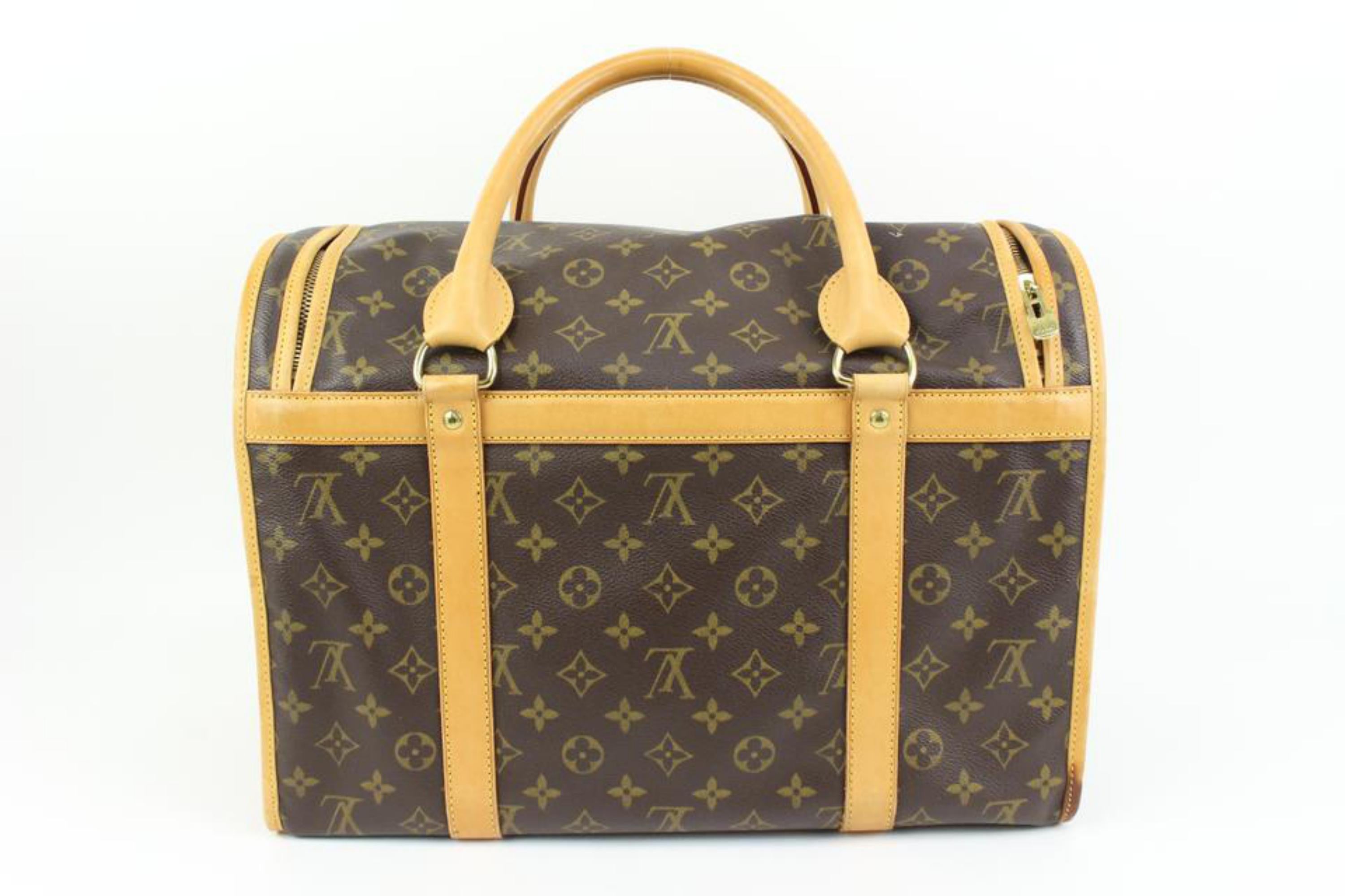 Louis Vuitton Monogram Sac Chien 40 Pet Carrier Dog Bag Travel 93lk323s For Sale 2