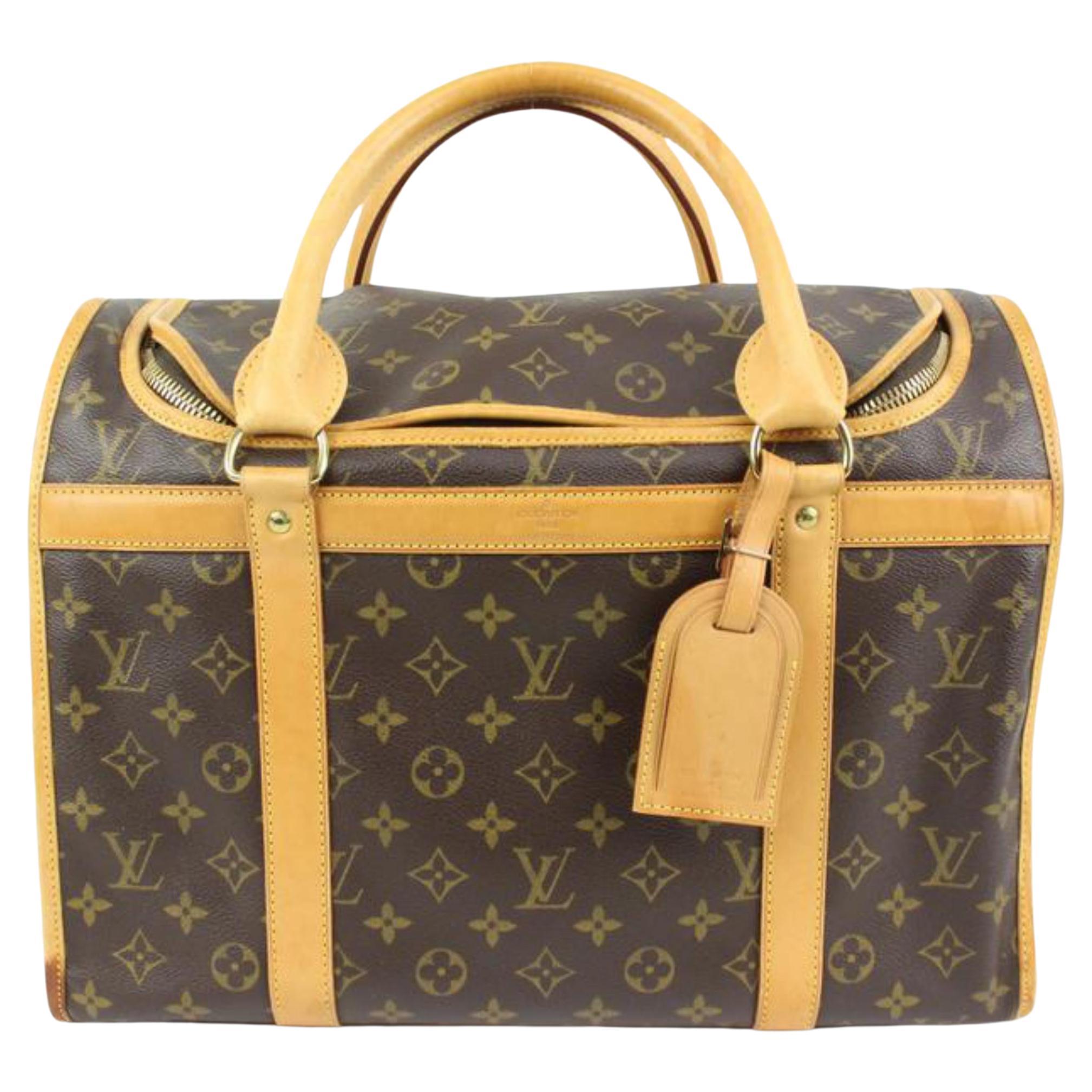 Louis Vuitton Monogram Sac Chien 40 Pet Carrier Dog Bag Travel 93lk323s For  Sale at 1stDibs