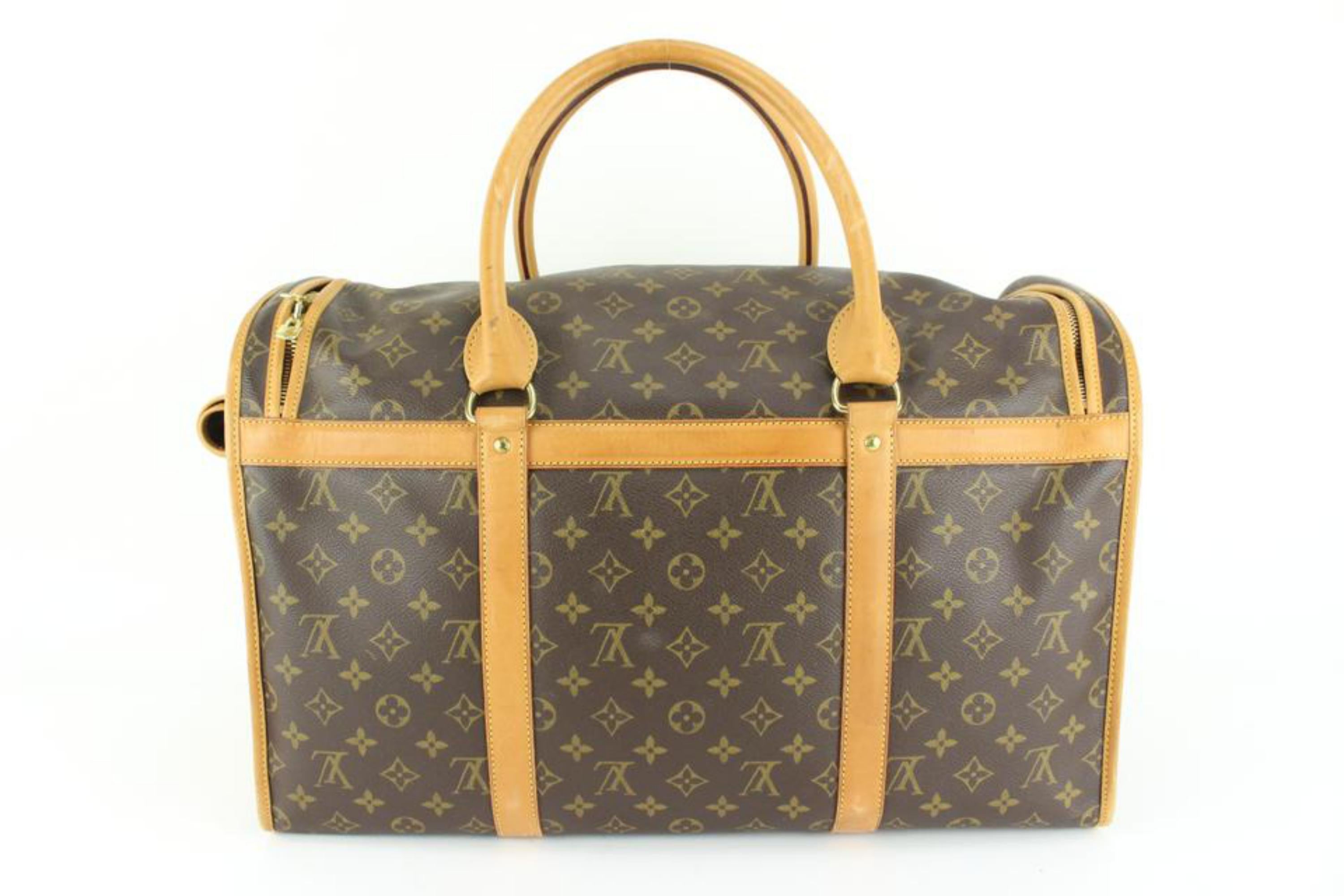 Women's Louis Vuitton Monogram Sac Chien 50 Dog Carrier Pet Bag 41lk518s For Sale