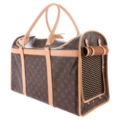 Vintage Louis Vuitton Monogram Sac Chien 50 Dog Carrier Pet Bag 7lvs720