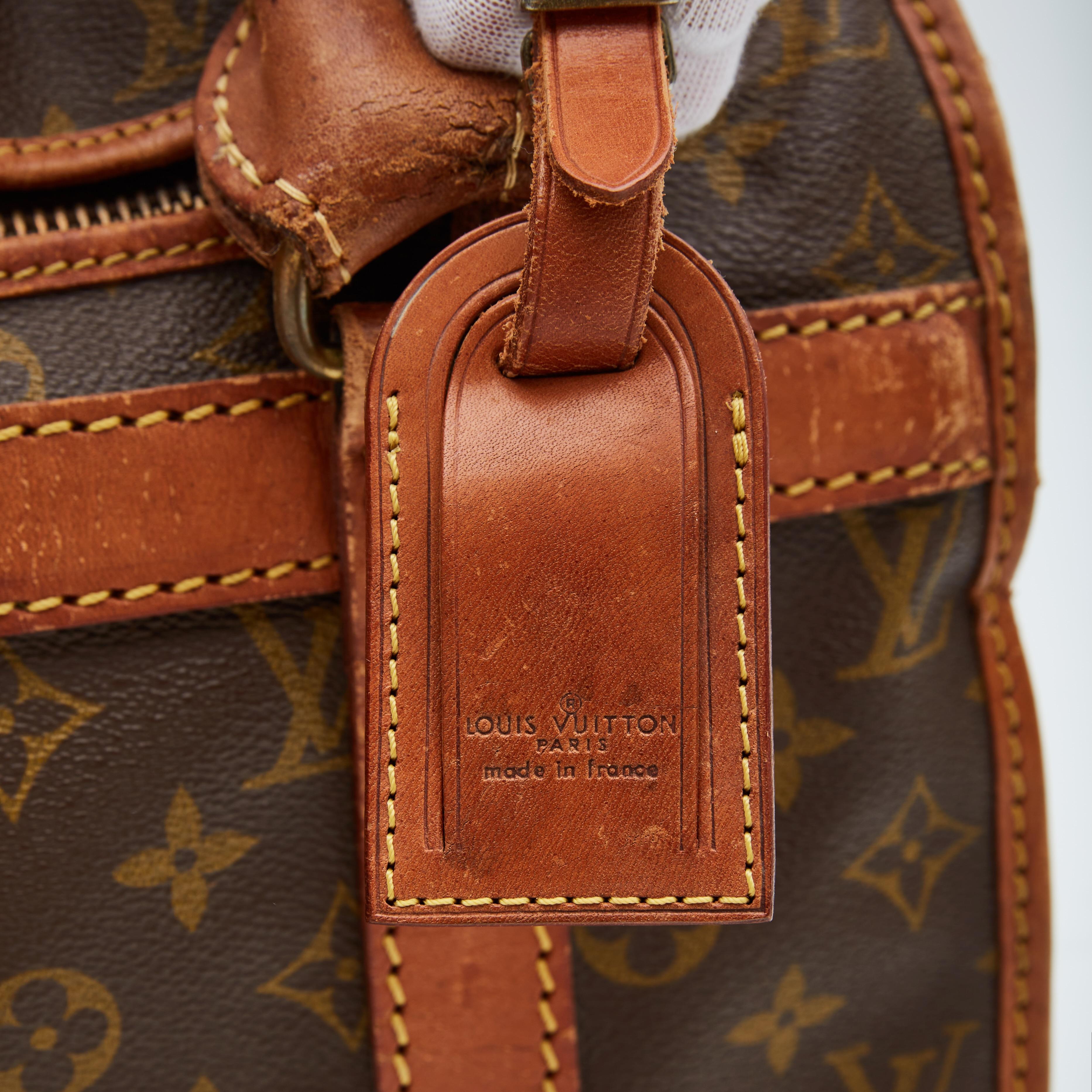 Louis Vuitton Monogram Sac Chien Pet Carrier 35 (Circa 1990s) For Sale 2