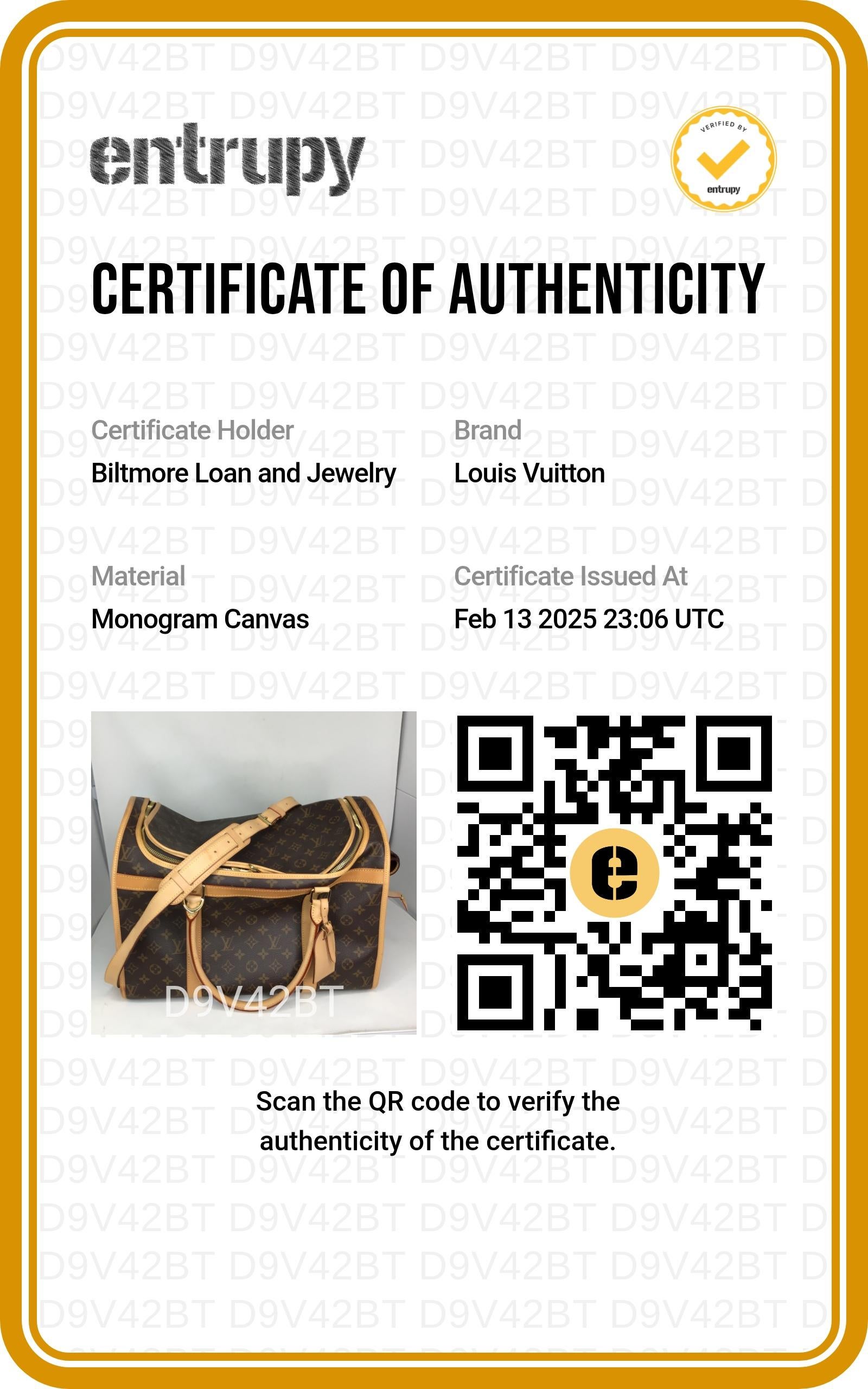 Louis Vuitton Monogram Sac Chien Pet Carrier NM For Sale 5