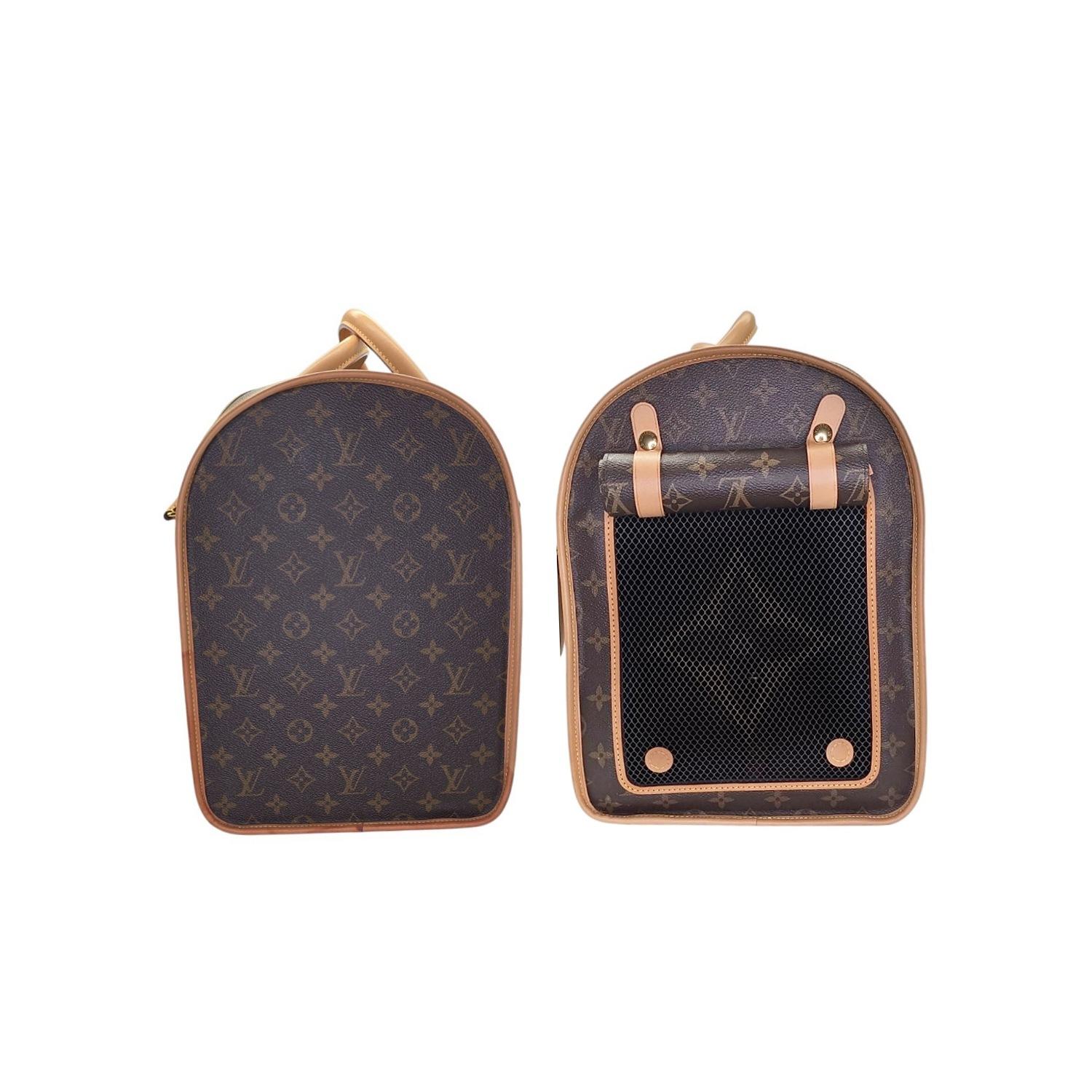 Louis Vuitton Monogram Sac Chien Pet Carrier NM In Good Condition For Sale In Scottsdale, AZ