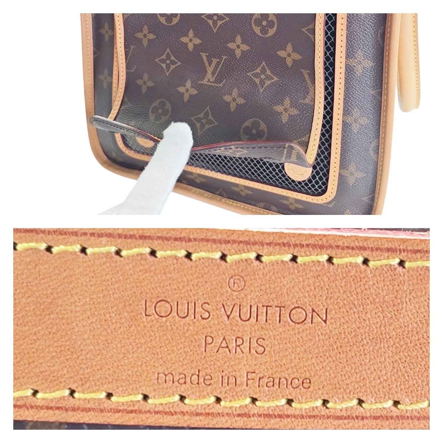 Louis Vuitton Monogram Sac Chien Pet Carrier NM For Sale 2