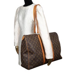 Louis Vuitton Monogram Sac Flanerie Brown Canvas Zipper Tote Bag 50