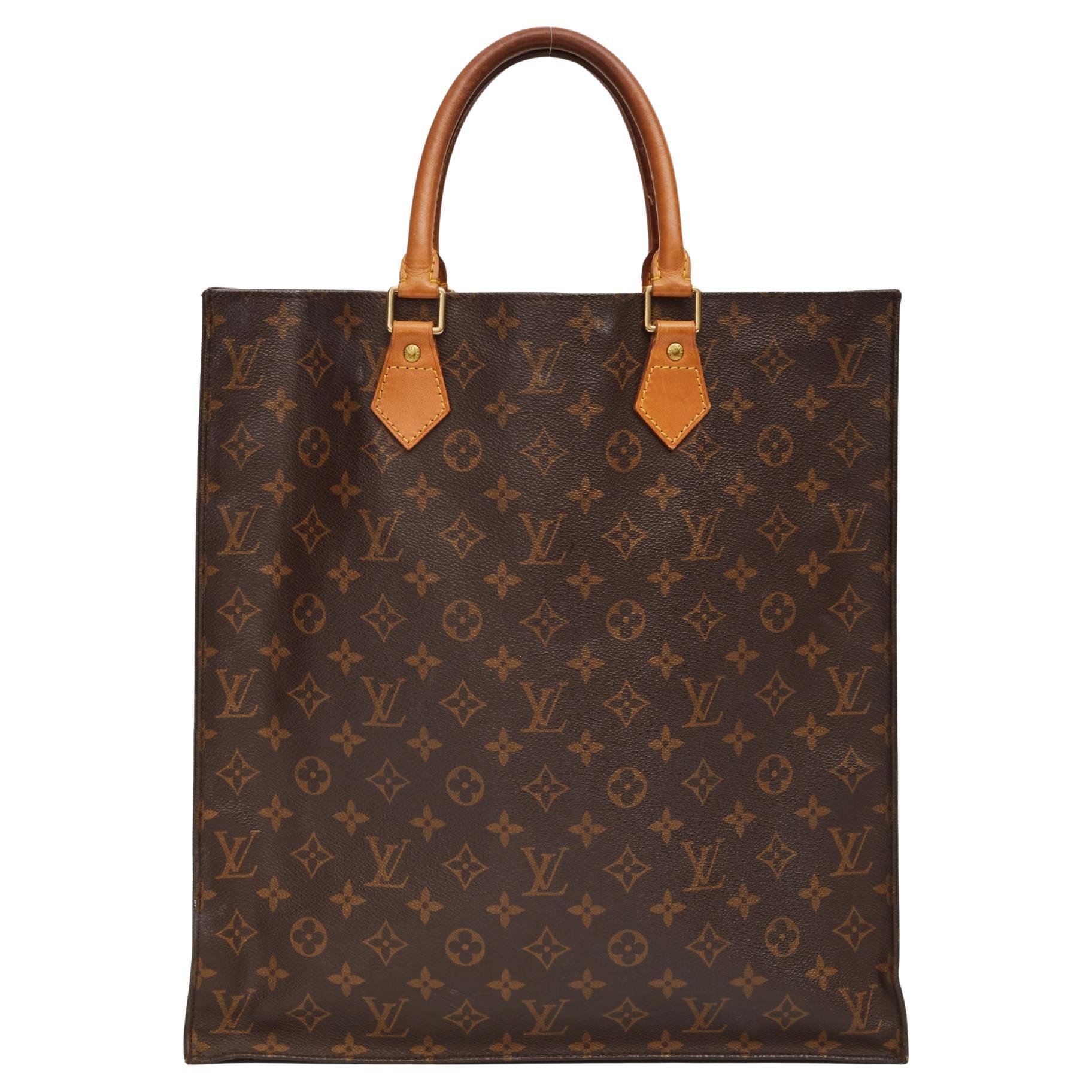 Louis Vuitton Brown Monogram Coated Canvas and Black Coated Canvas Sac  Coeur For Sale at 1stDibs