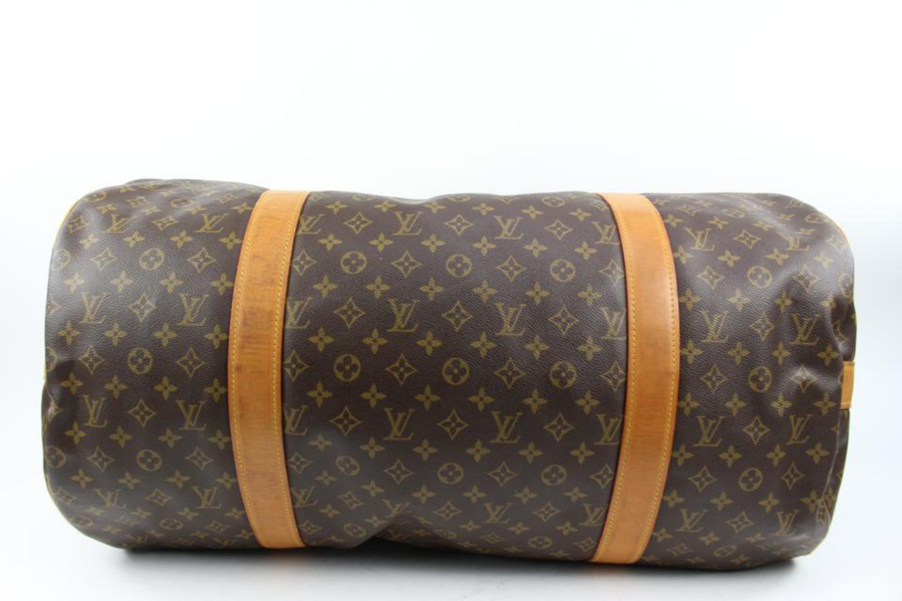 Louis Vuitton - Sac monogramme Polochon 70 Keepall Bandouliere 24lv216s en vente 1