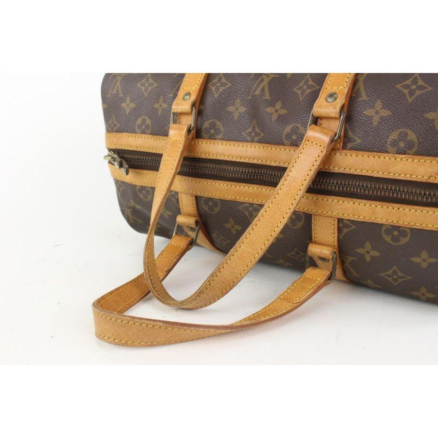 Brown Louis Vuitton Monogram Sac Souple Boston Bag 910lv6 For Sale