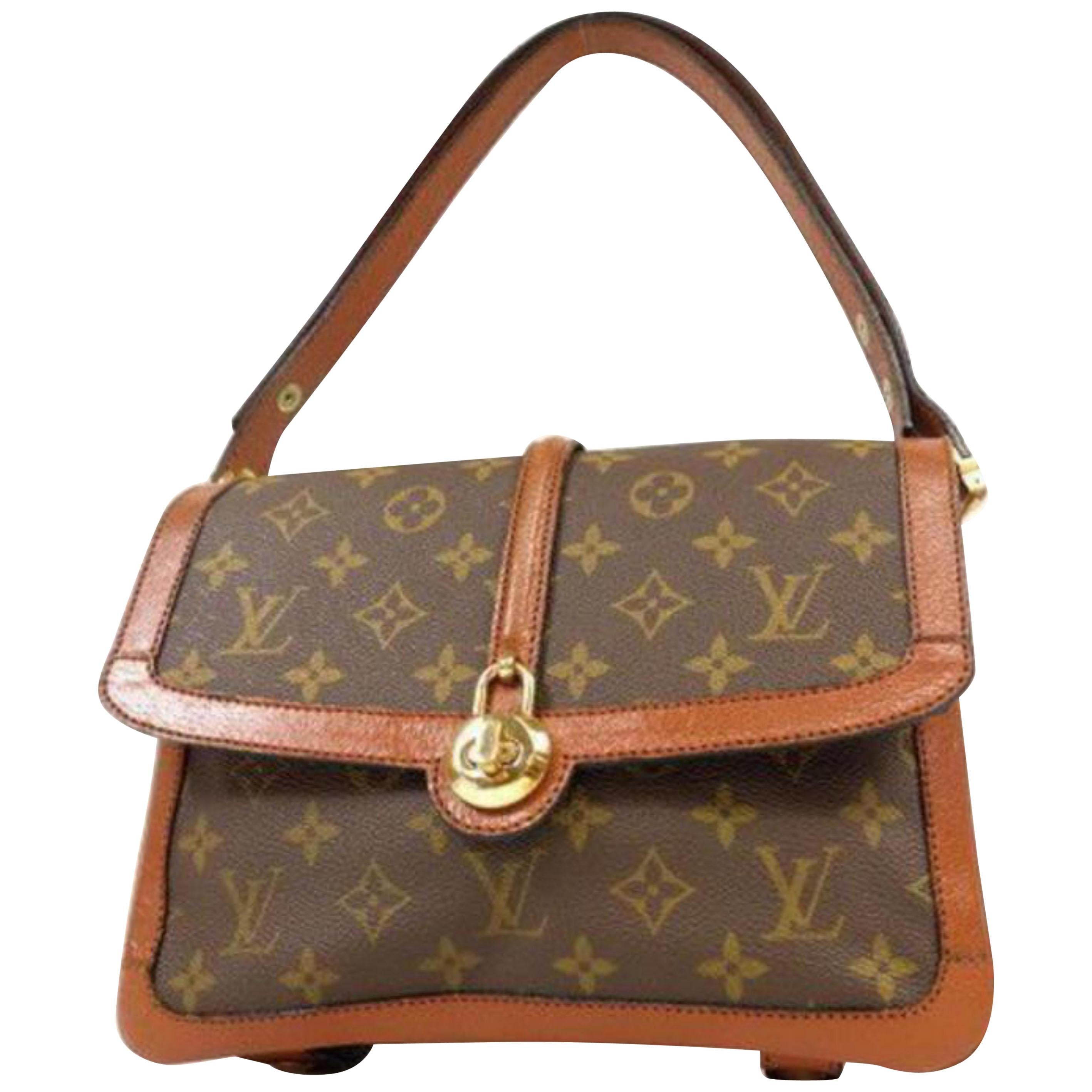 Louis Vuitton Monogram Sac Vendome 232547 Brown Coated Canvas Satchel For Sale