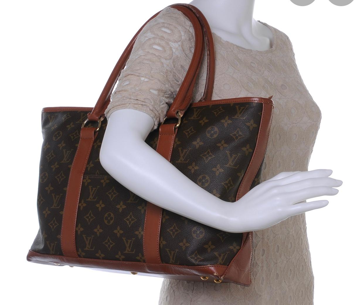 LOUIS VUITTON Monogram Sac Weekend PM Vintage Tote Hand Bag 2