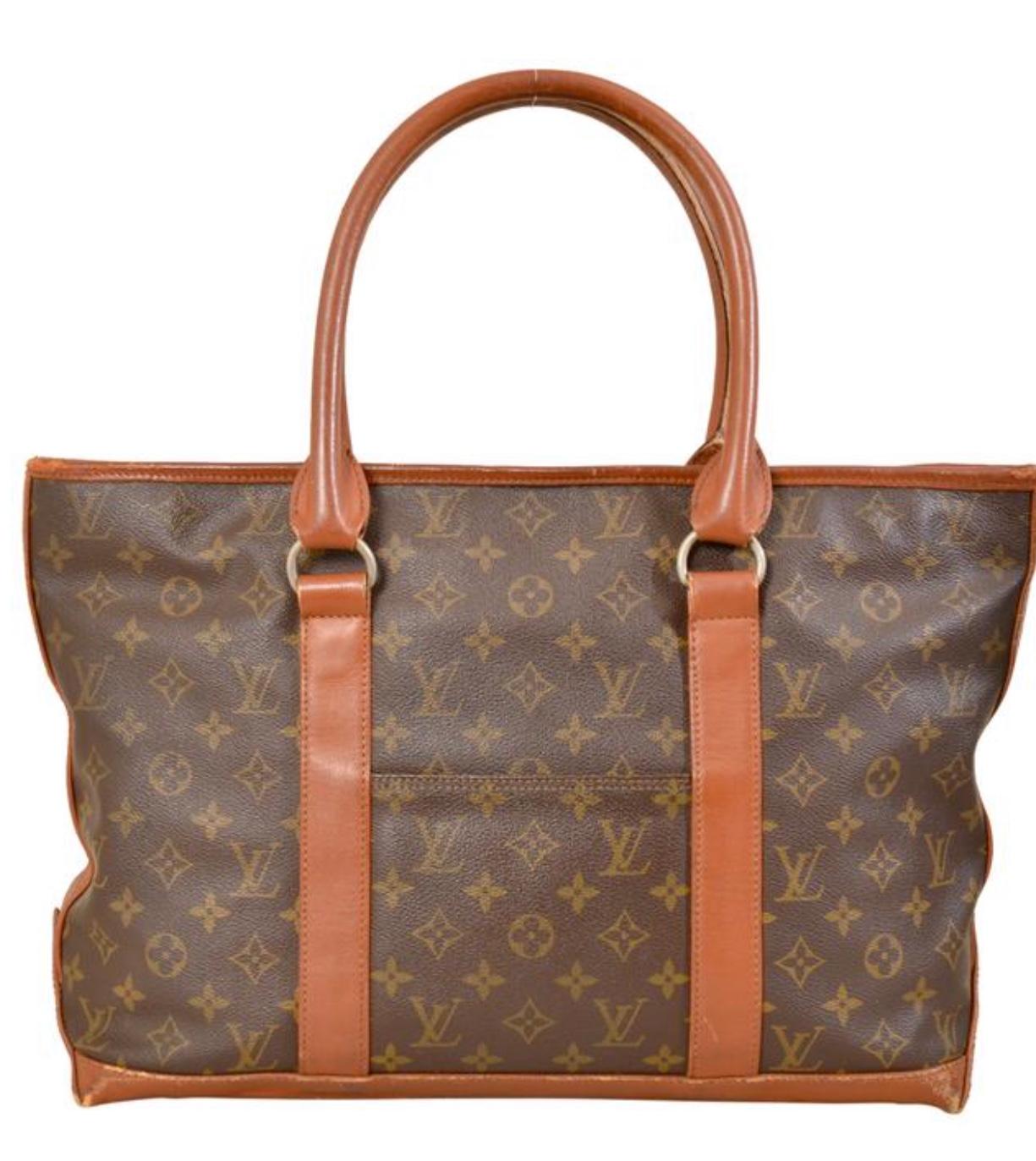 LOUIS VUITTON Monogram Sac Weekend PM Vintage Tote Hand Bag 1