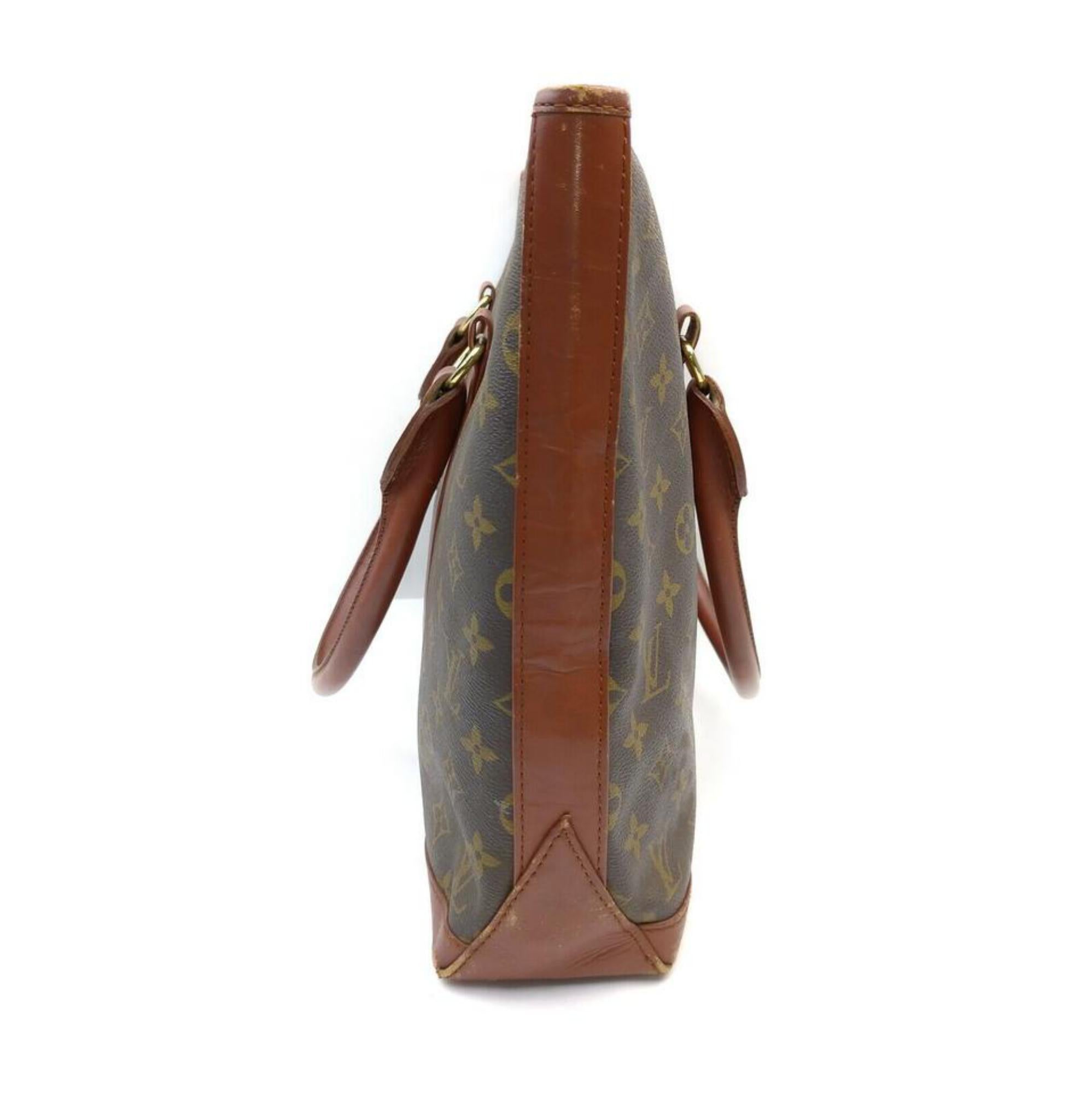 Brown Louis Vuitton Monogram Sac Weekend PM Zip Tote Bag 855360 For Sale
